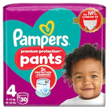 Pampers Premium Protection Nappy Pants Size 4 30 Pack