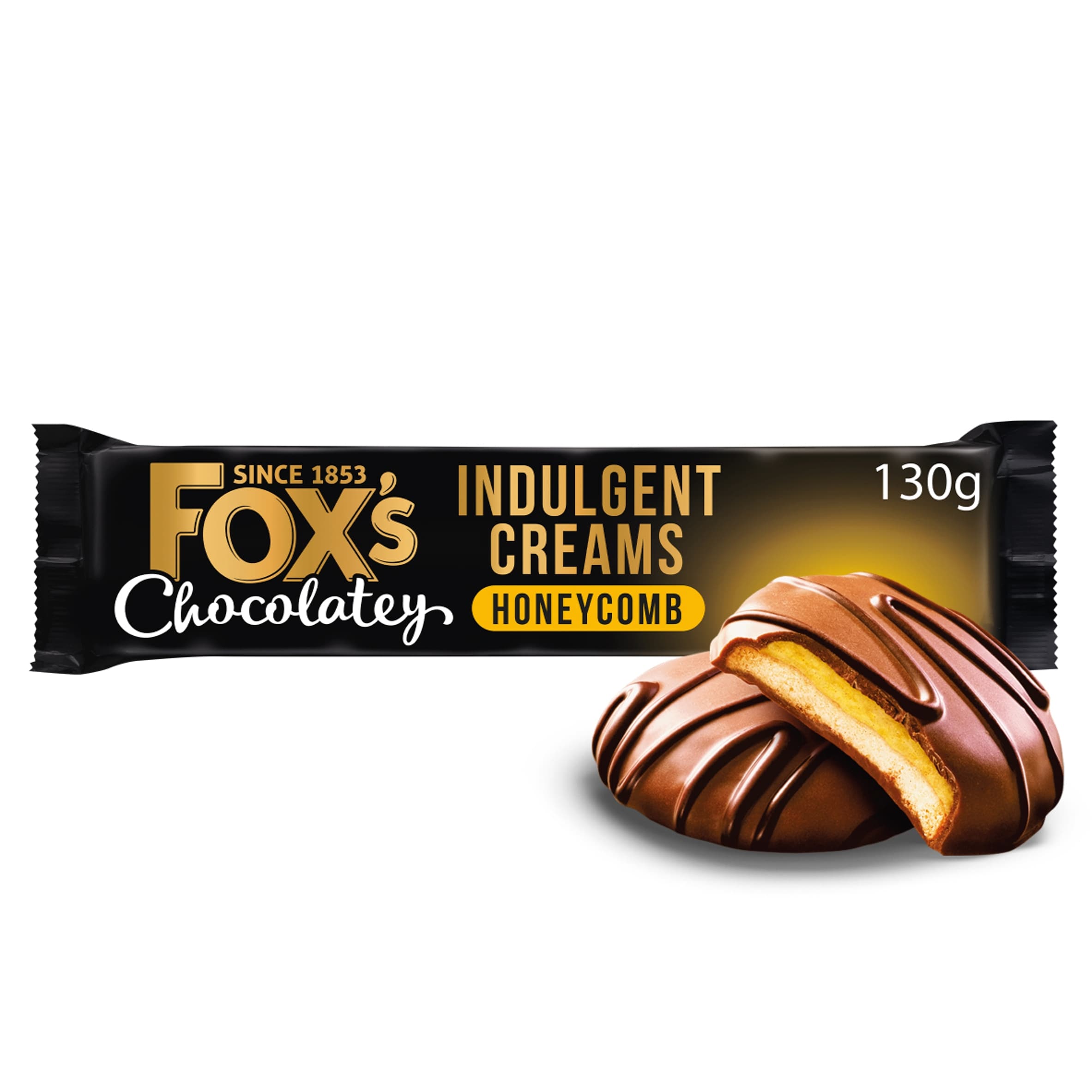 Foxs Chocolatey Indulgent Creams Honeycomb 130G
