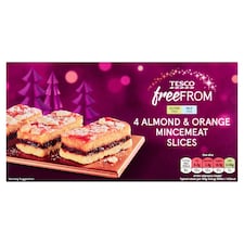 Tesco Free From Almond & Orange Mincemeat Slices 176g