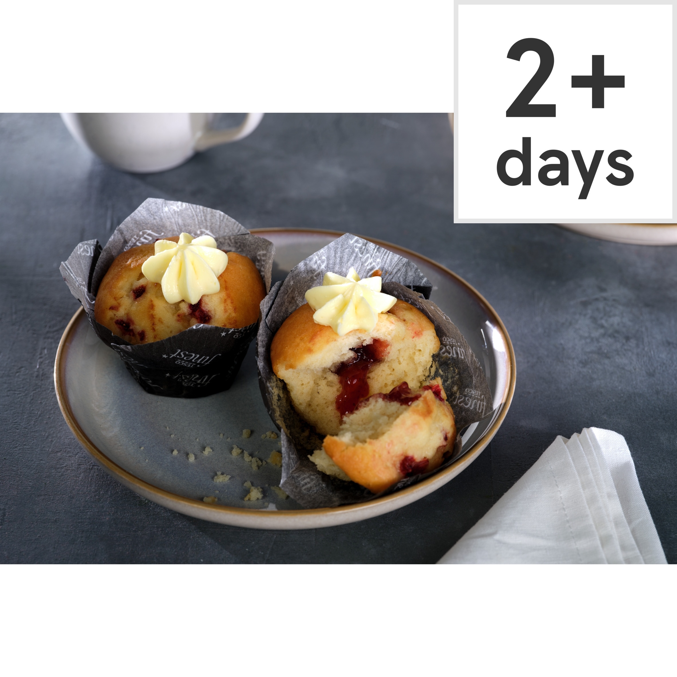 Tesco Finest Victoria Sponge Muffins 2 Pack
