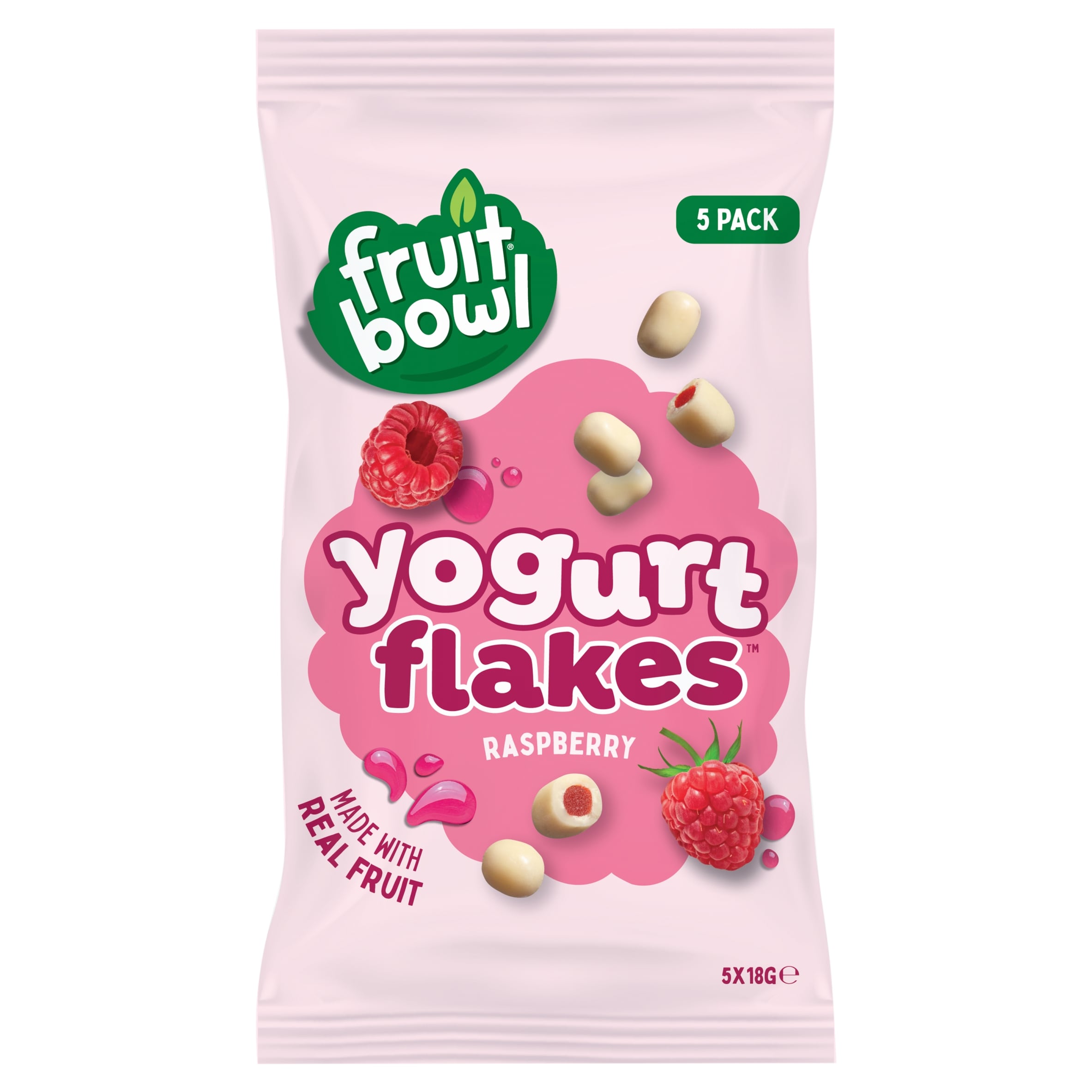 Fruit Bowl Raspberry Yogurt Flakes
