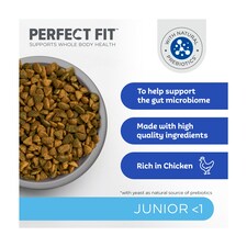 Perfect Fit Junior Dry Cat Food - Chicken 750g thumbnail 3