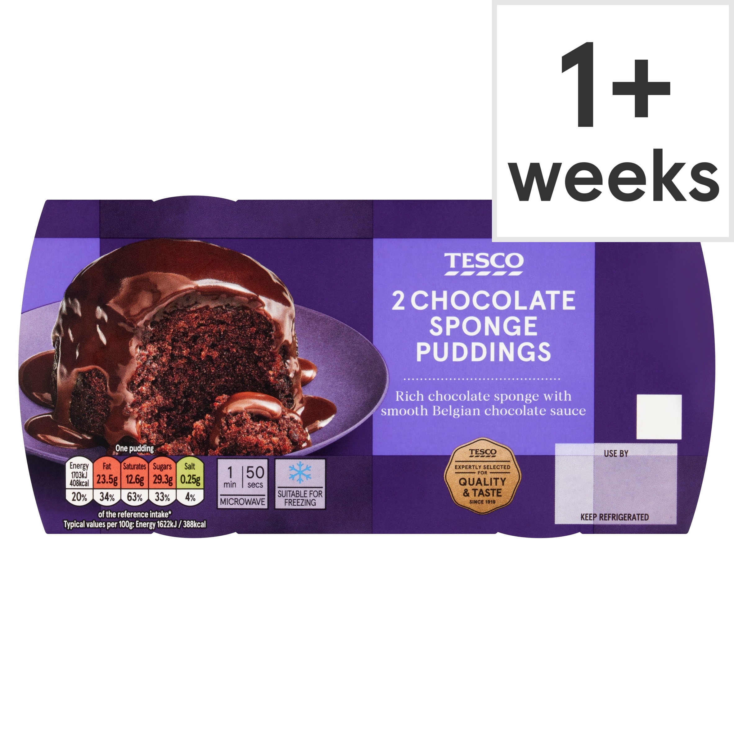 Tesco Chocolate Sponge Puddings 2 Pack 210g