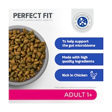 Perfect Fit Adult 1+ Dry Cat Food - Chicken 750g thumbnail 3
