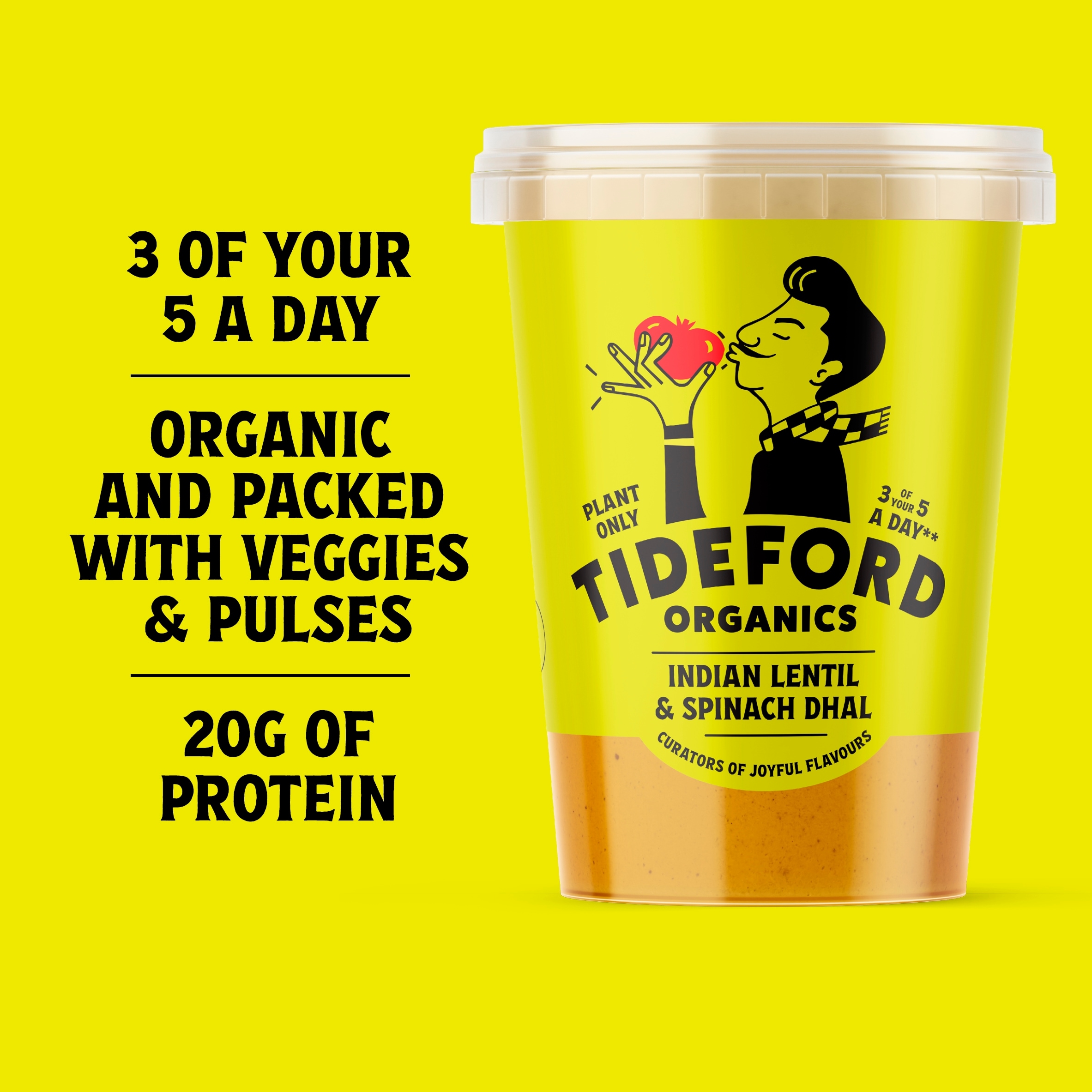 Tideford Organics Indian Lentil & Spinach Dhal 560g thumbnail 2
