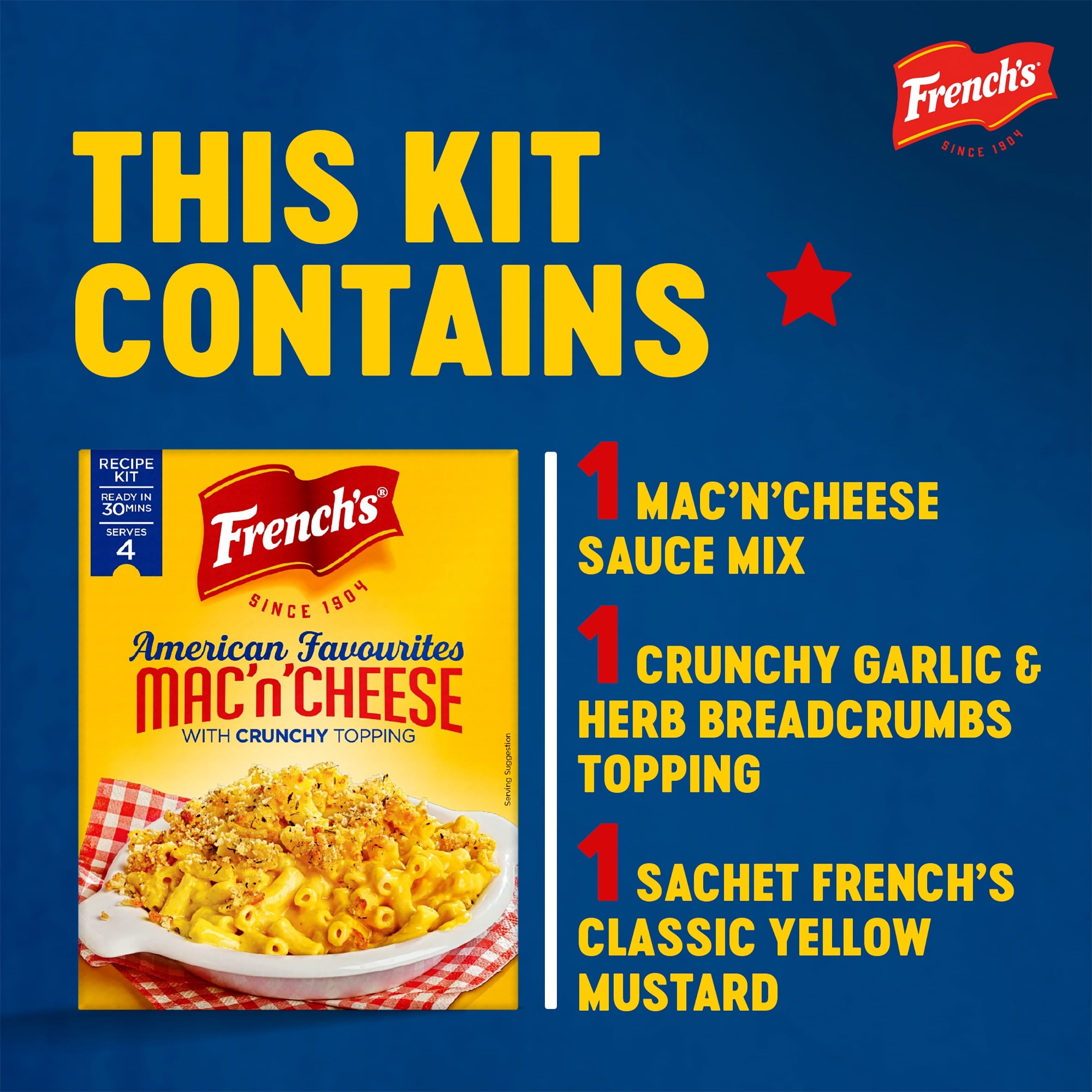 French's Mac 'n' Cheese with Crunchy Topping Recipe Kit 115G thumbnail 3