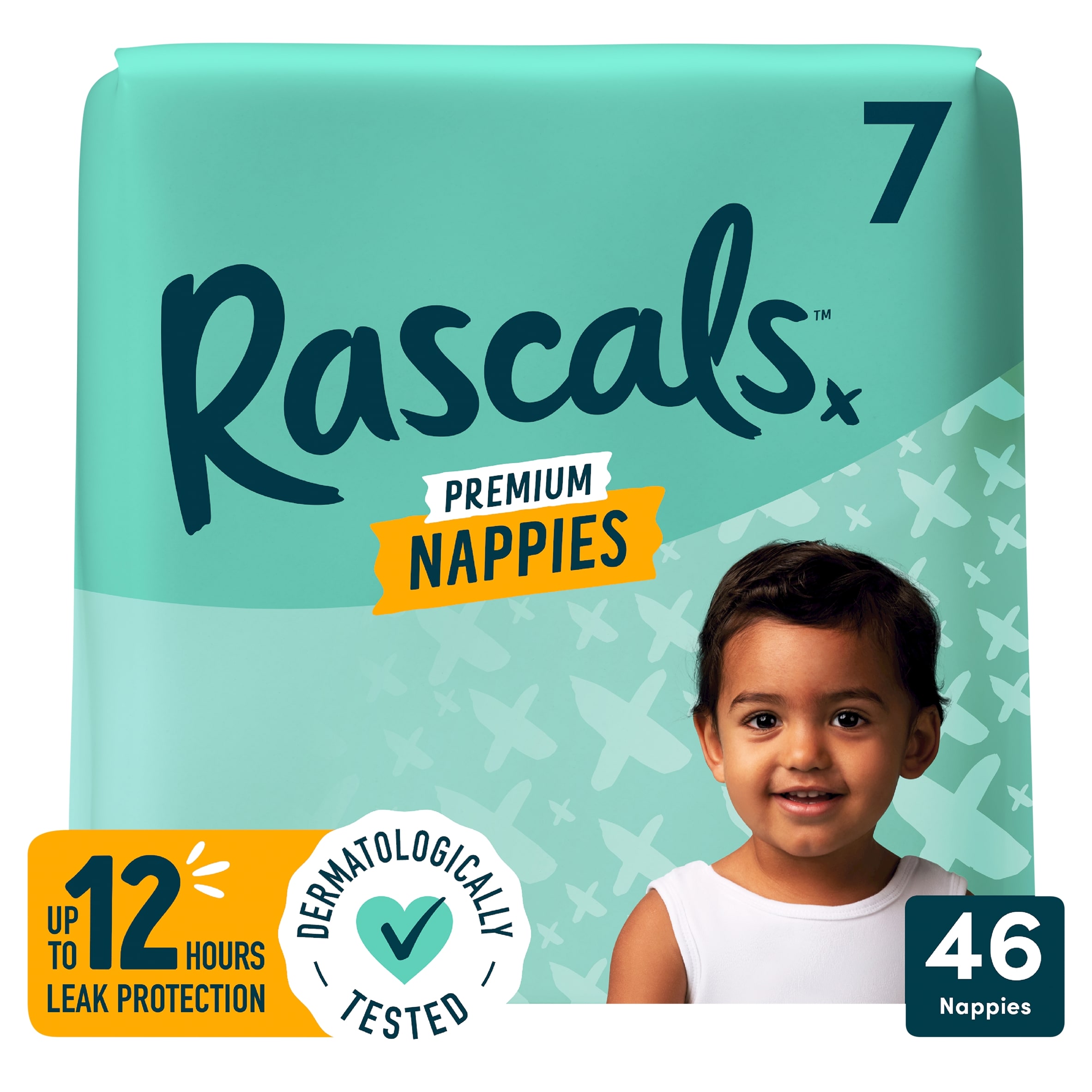 Rascals Premium Nappies, Size 7 | 46 Jumbo Pack