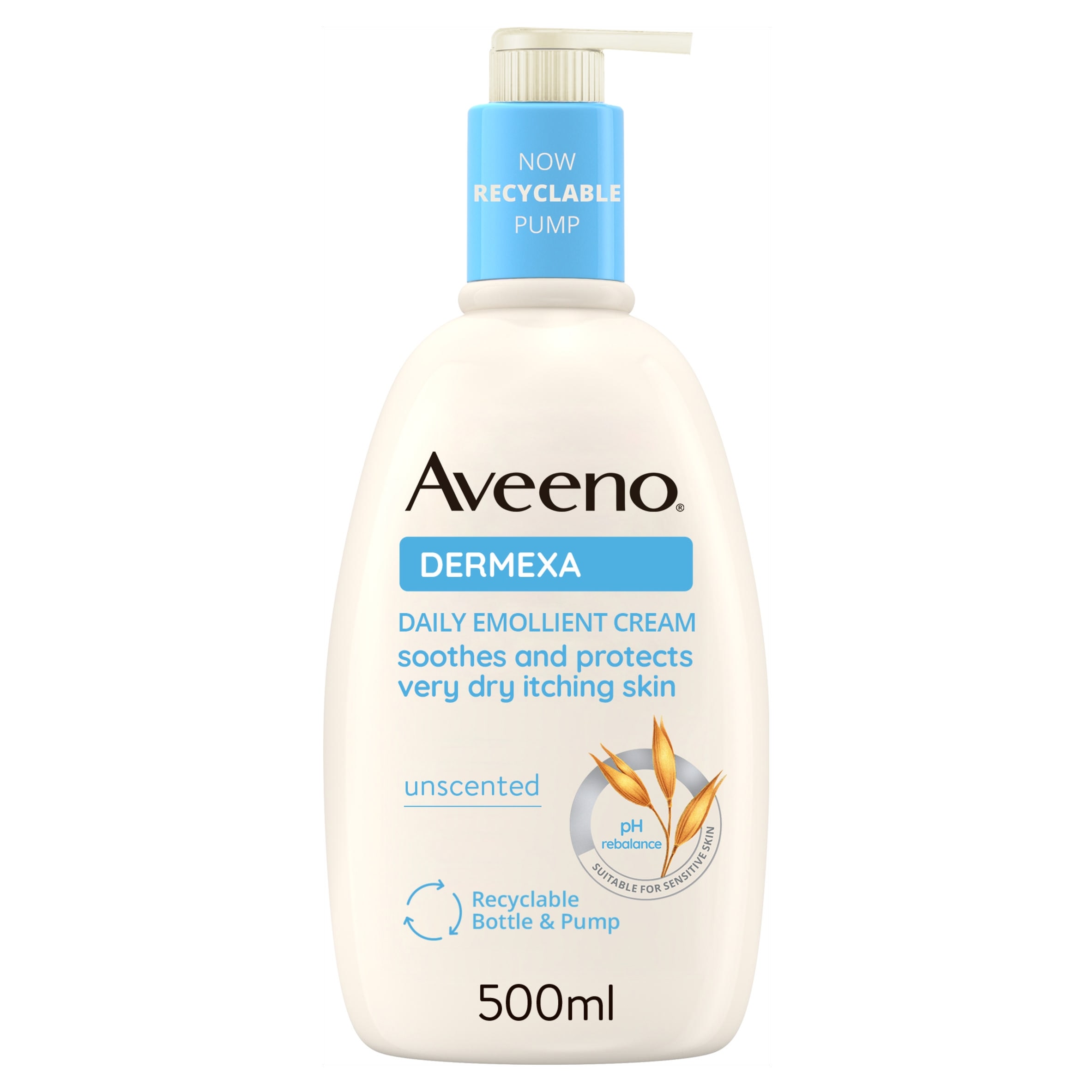Aveeno Dermexa Daily Emollient Cream Body Lotion Moisturiser 500ml