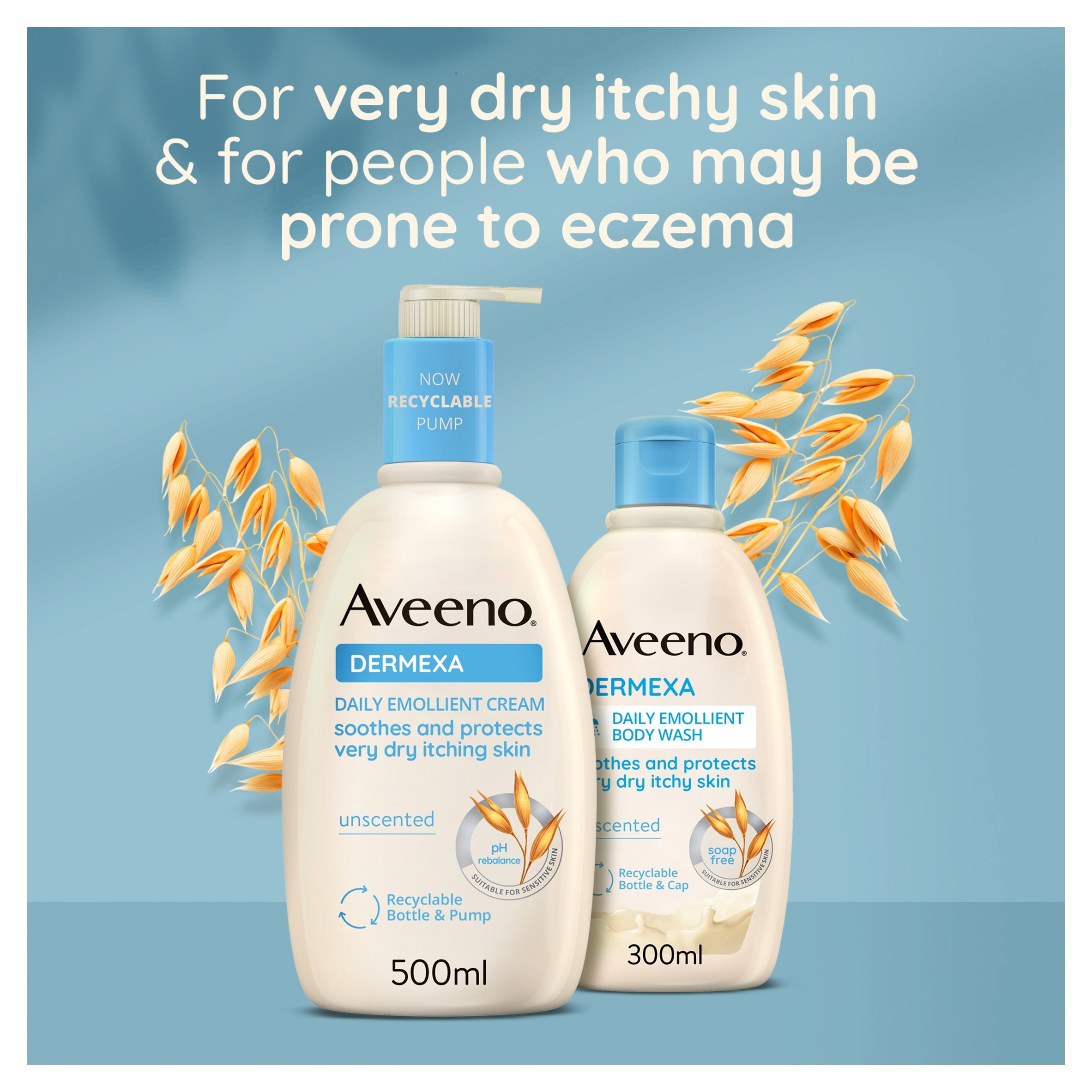 Aveeno Dermexa Daily Emollient Cream Body Lotion Moisturiser 500ml thumbnail 2