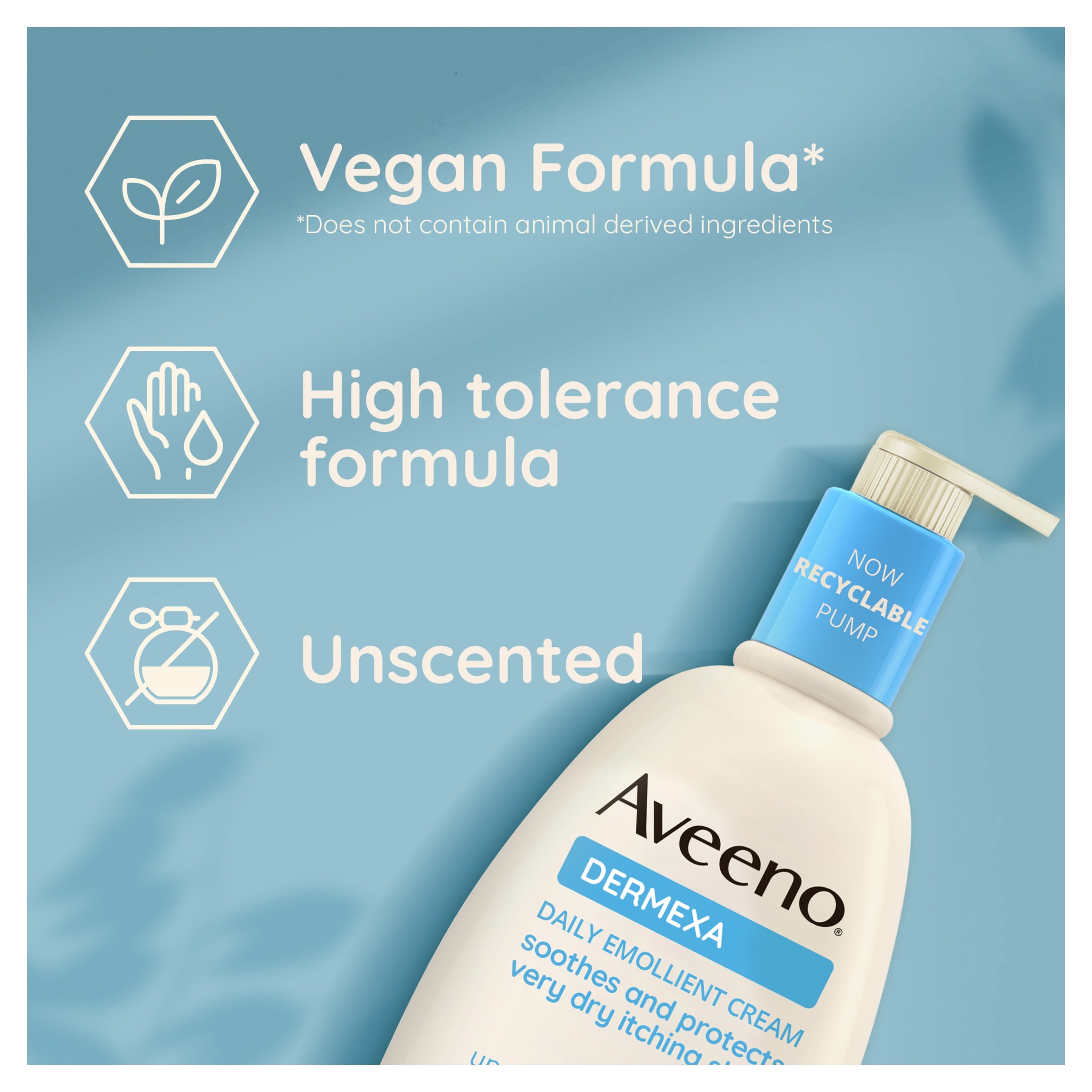 Aveeno Dermexa Daily Emollient Cream Body Lotion Moisturiser 500ml thumbnail 5