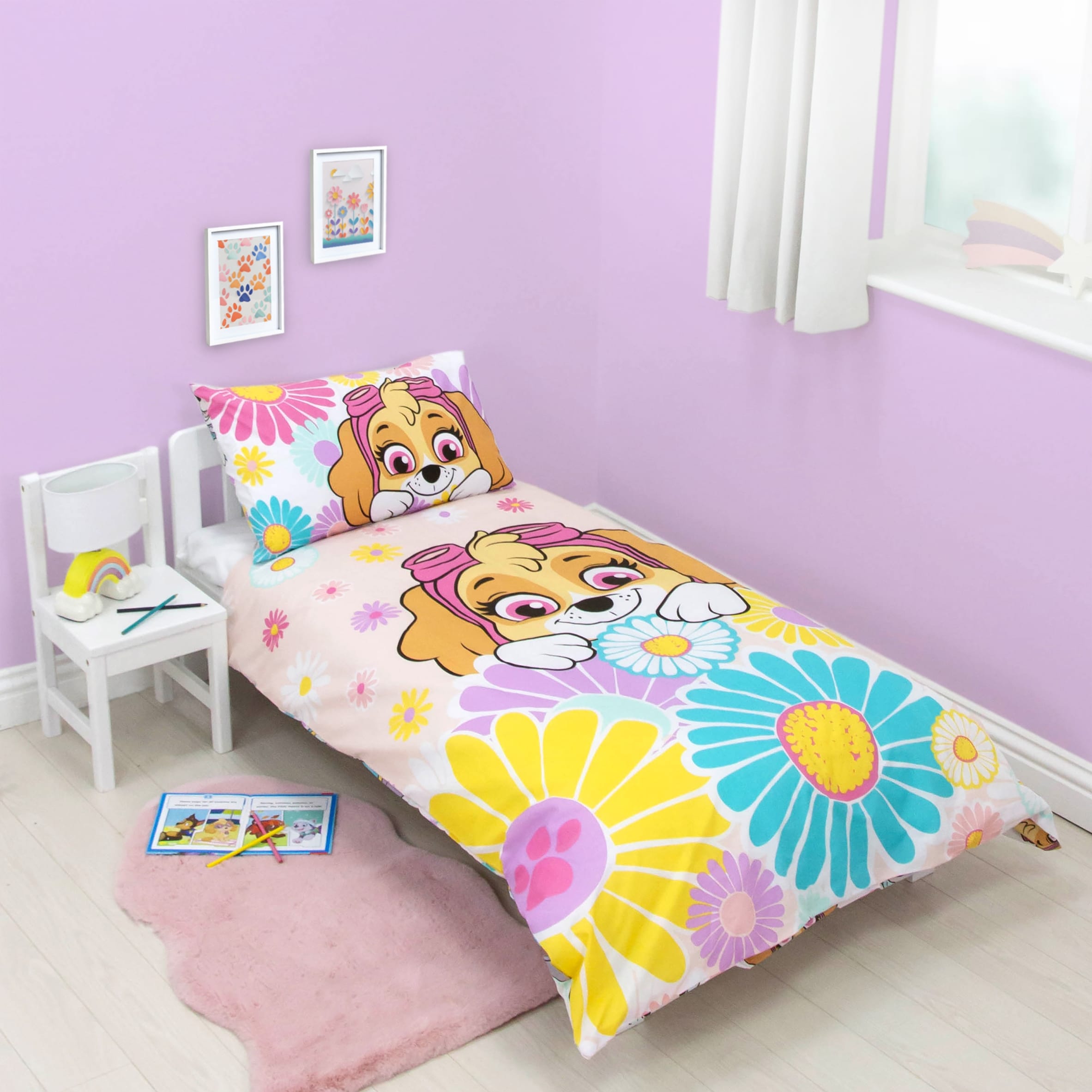 Paw Patrol Flowers Duvet Set Single thumbnail 3