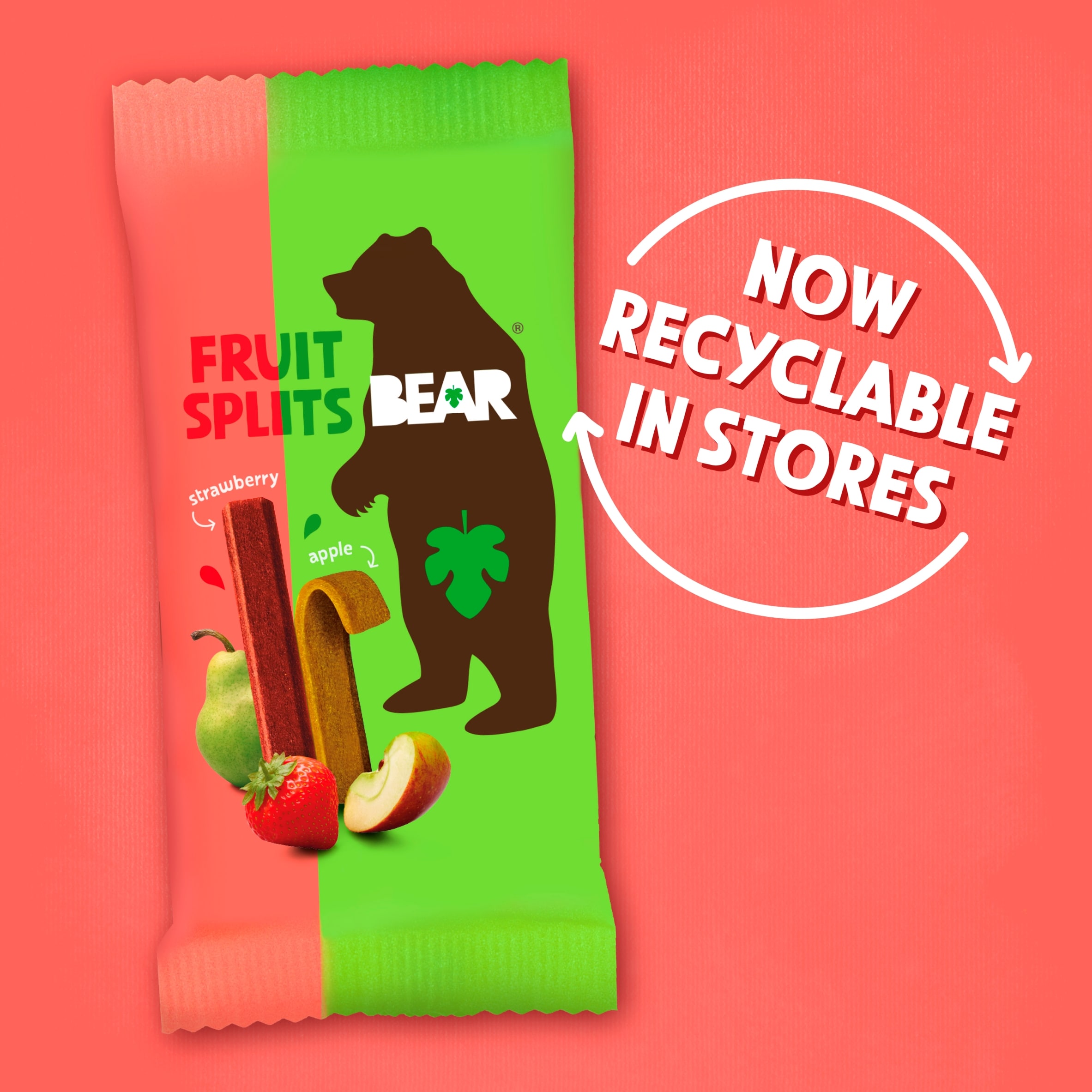 BEAR Fruit Splits Pineapple & Raspberry Multipack 5x20g thumbnail 5