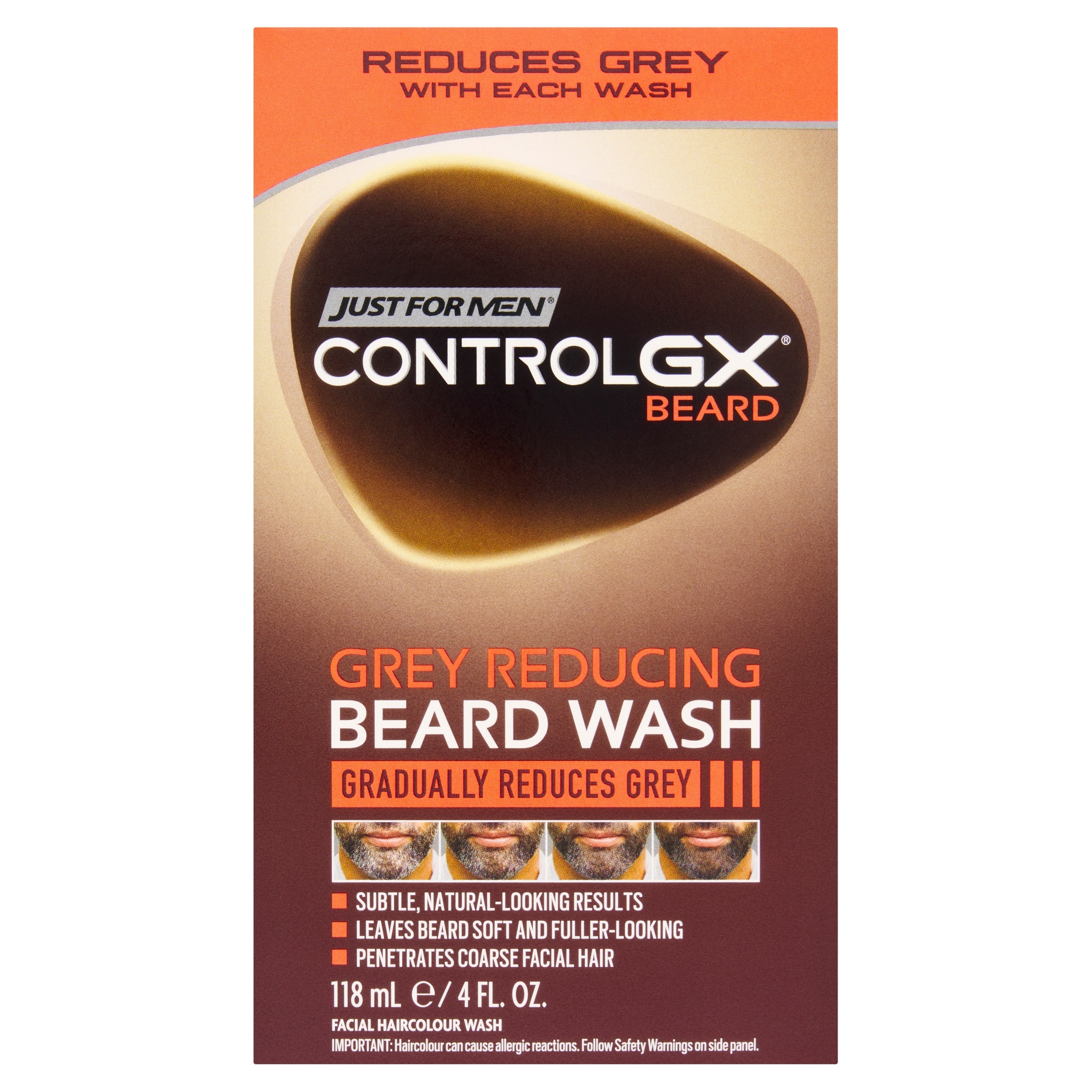 Just For Men ControlGX Beard Grey Reducing Beard Wash 118ml