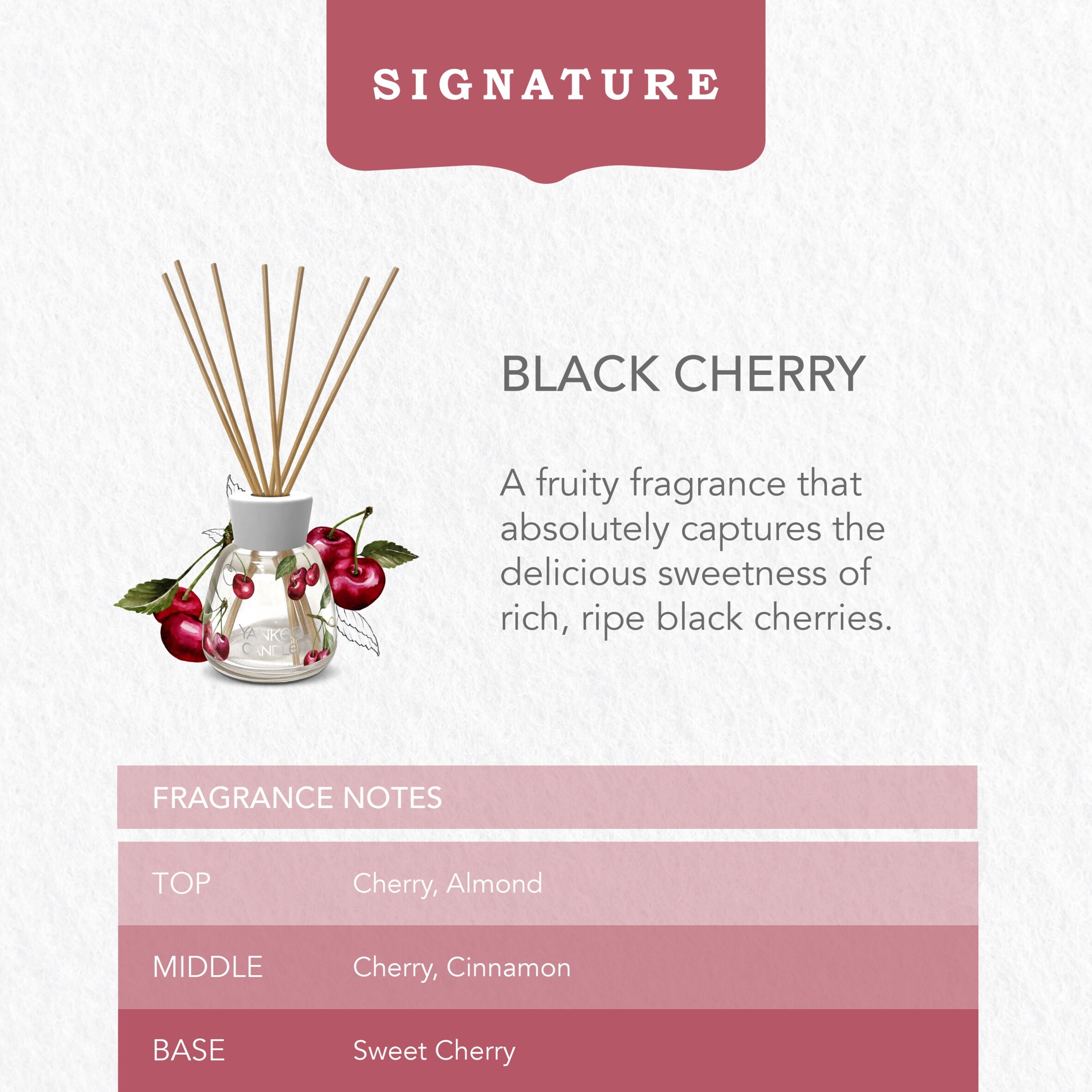 Yankee Classic Black Cherry Reed Diffuser 100ML thumbnail 3