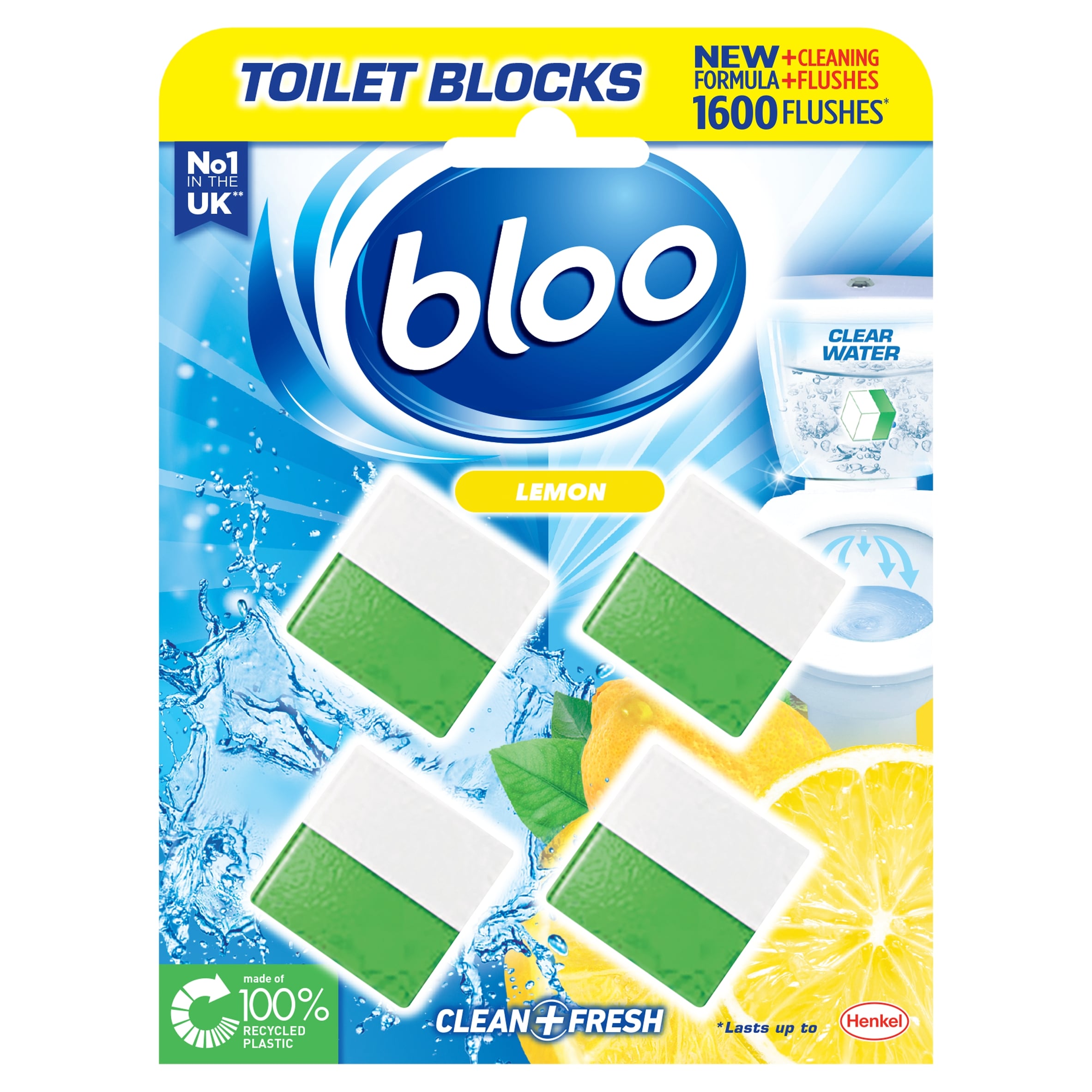 Bloo Toilet Blocks - Lemon 4 x 50g (200g)