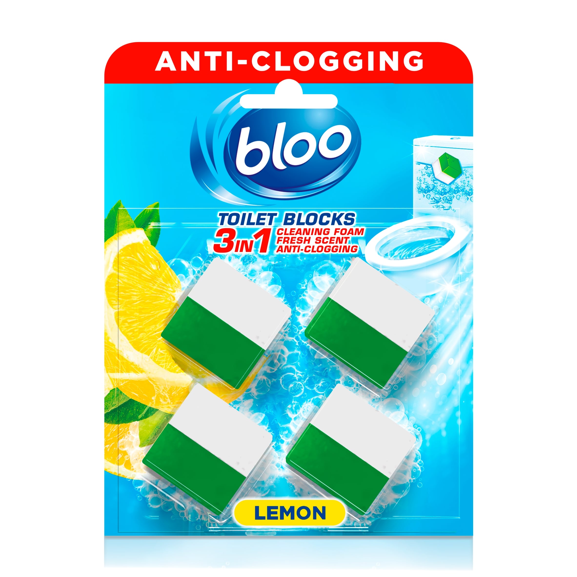 Bloo Toilet Blocks - Lemon 4 x 50g (200g) thumbnail 2