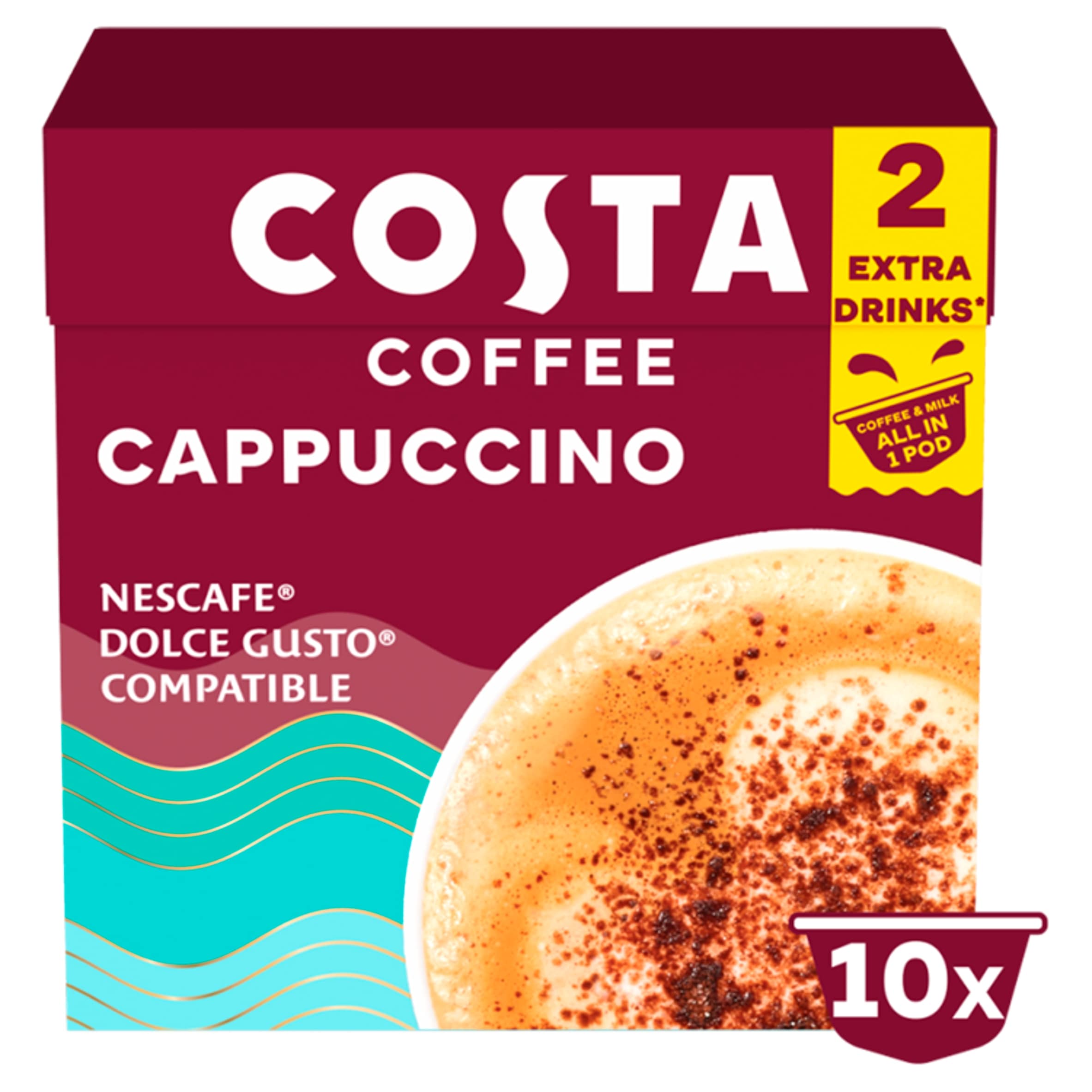 Costa Coffee NESCAFE Dolce Gusto Compatible Signature Blend Cappuccino Pods