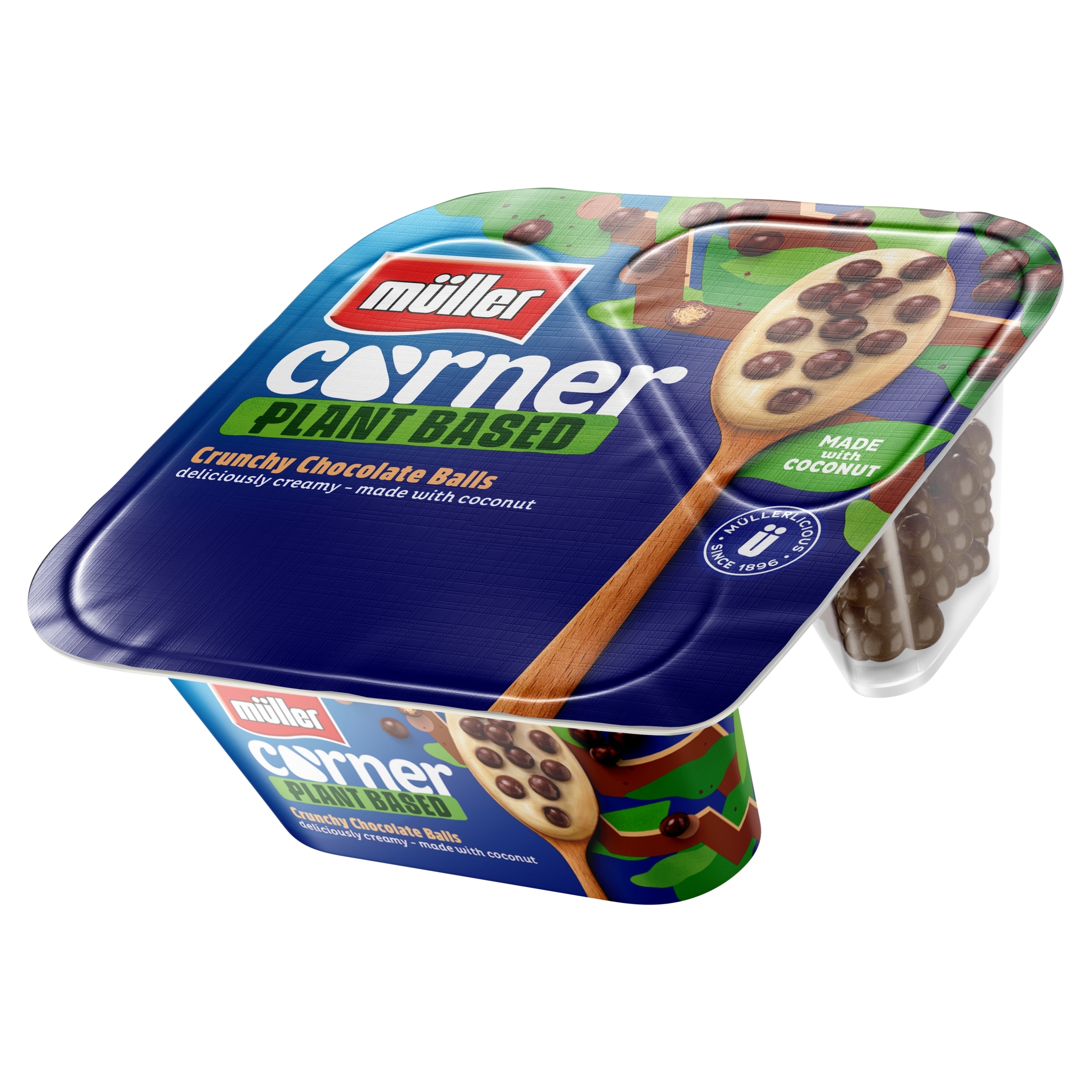 Muller Corner Plant Based Yoghurt Crunchy Chocolate Balls 125g thumbnail 2