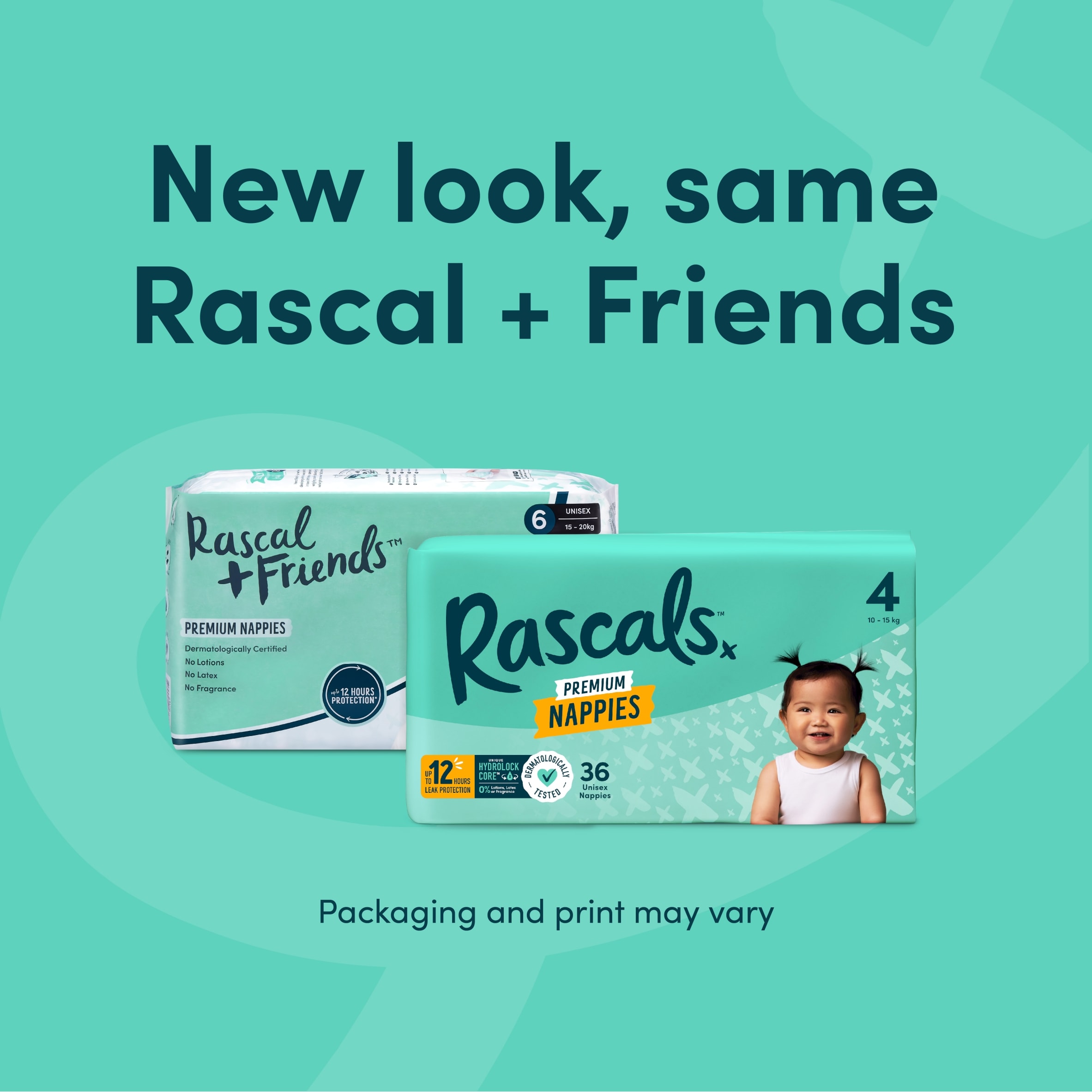 Rascals Premium Nappies Size 4 62 Pack thumbnail 2