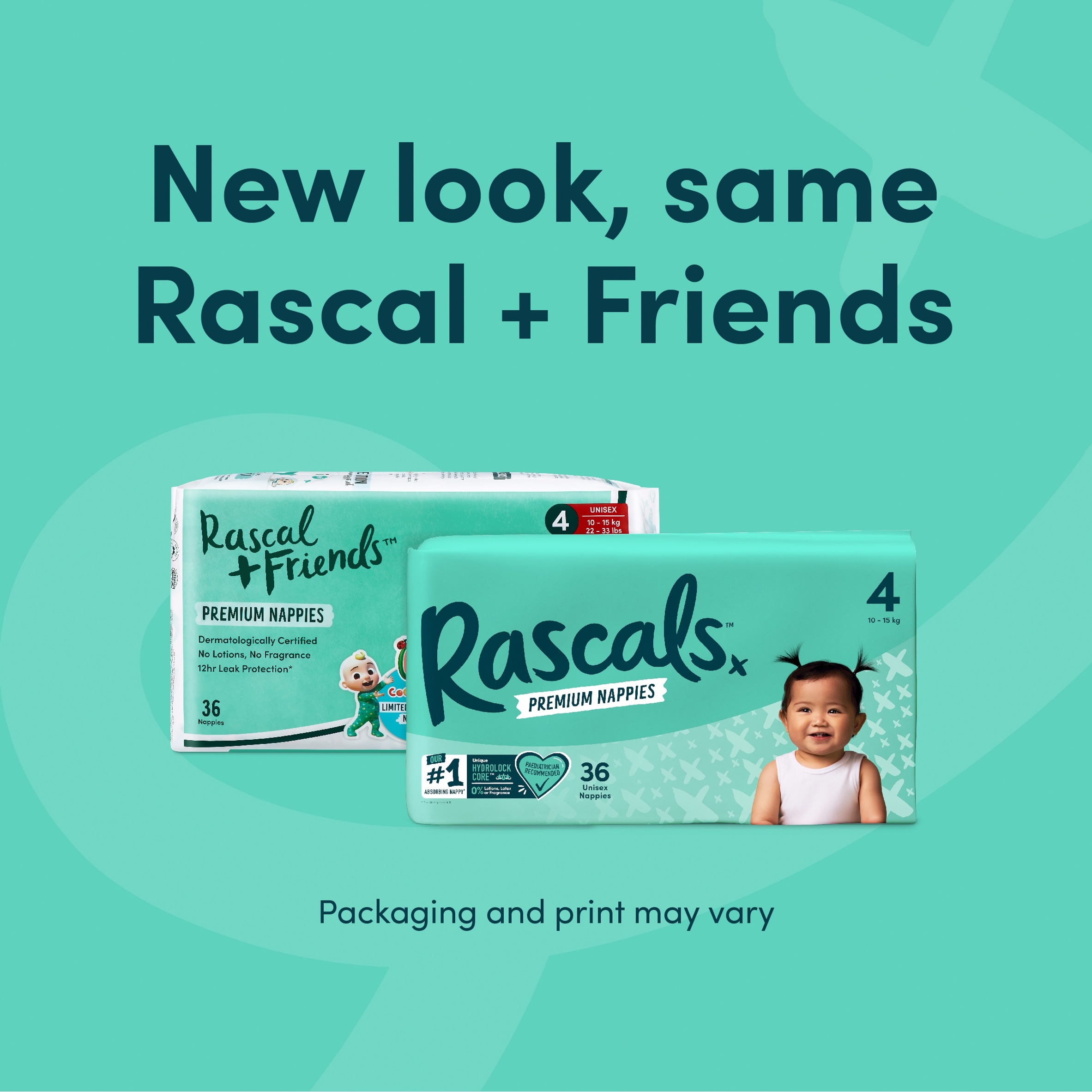 Rascal Plus Friends Premium Nappies Size 6 54 Pack thumbnail 2