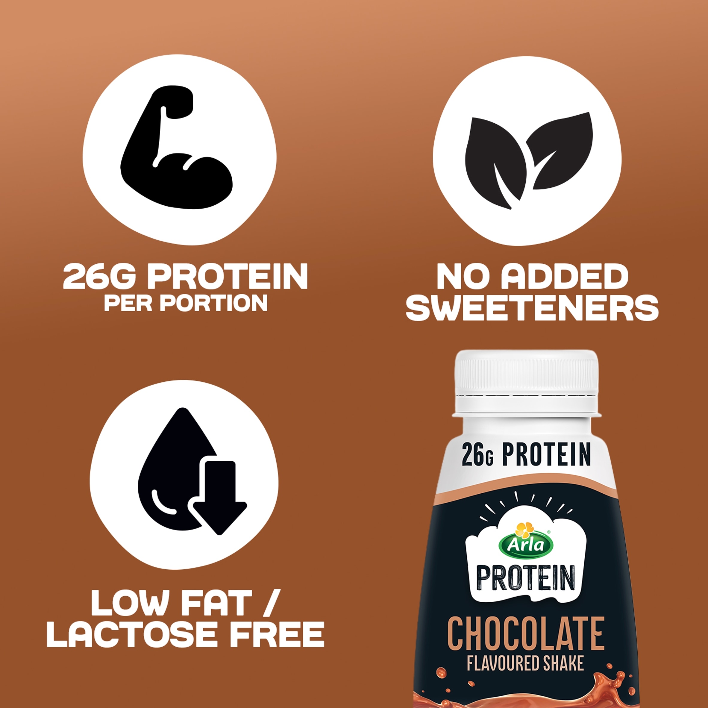 Arla Protein Chocolate Milk Shake 482ml thumbnail 3