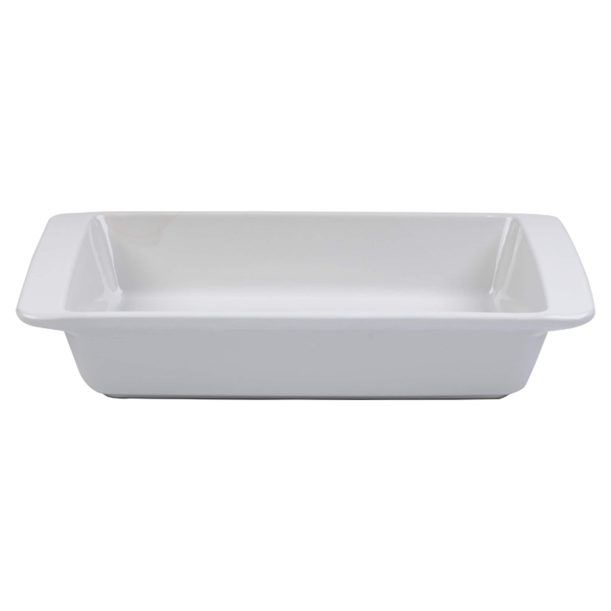 Tesco White Ceramic Rect Roaster Large