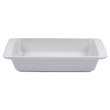 Tesco White Ceramic Rect Roaster Large