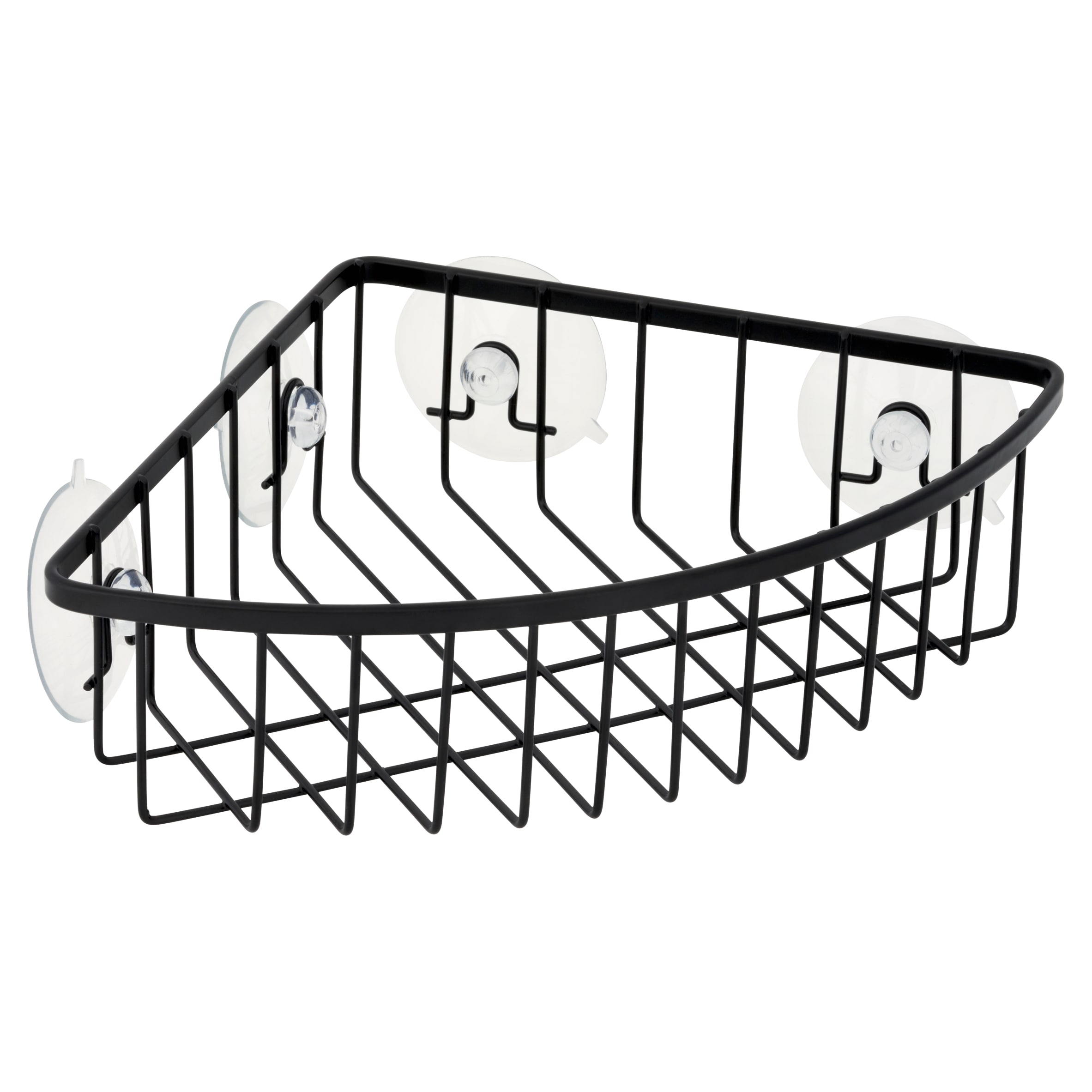 F&F Home Black Wire Corner Suction Caddy