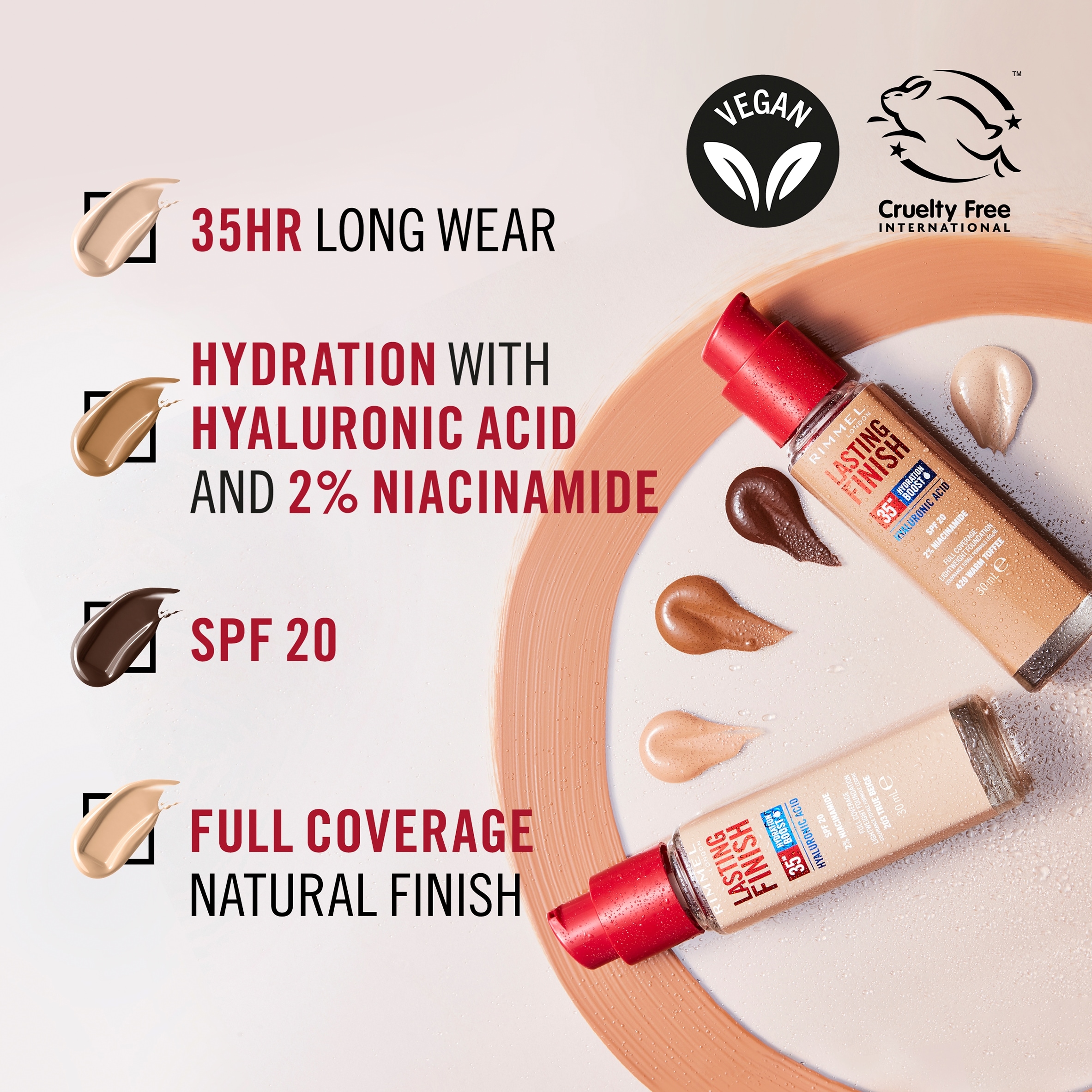 Rimmel Lasting Finish Foundation 303 Honey 30Ml thumbnail 5