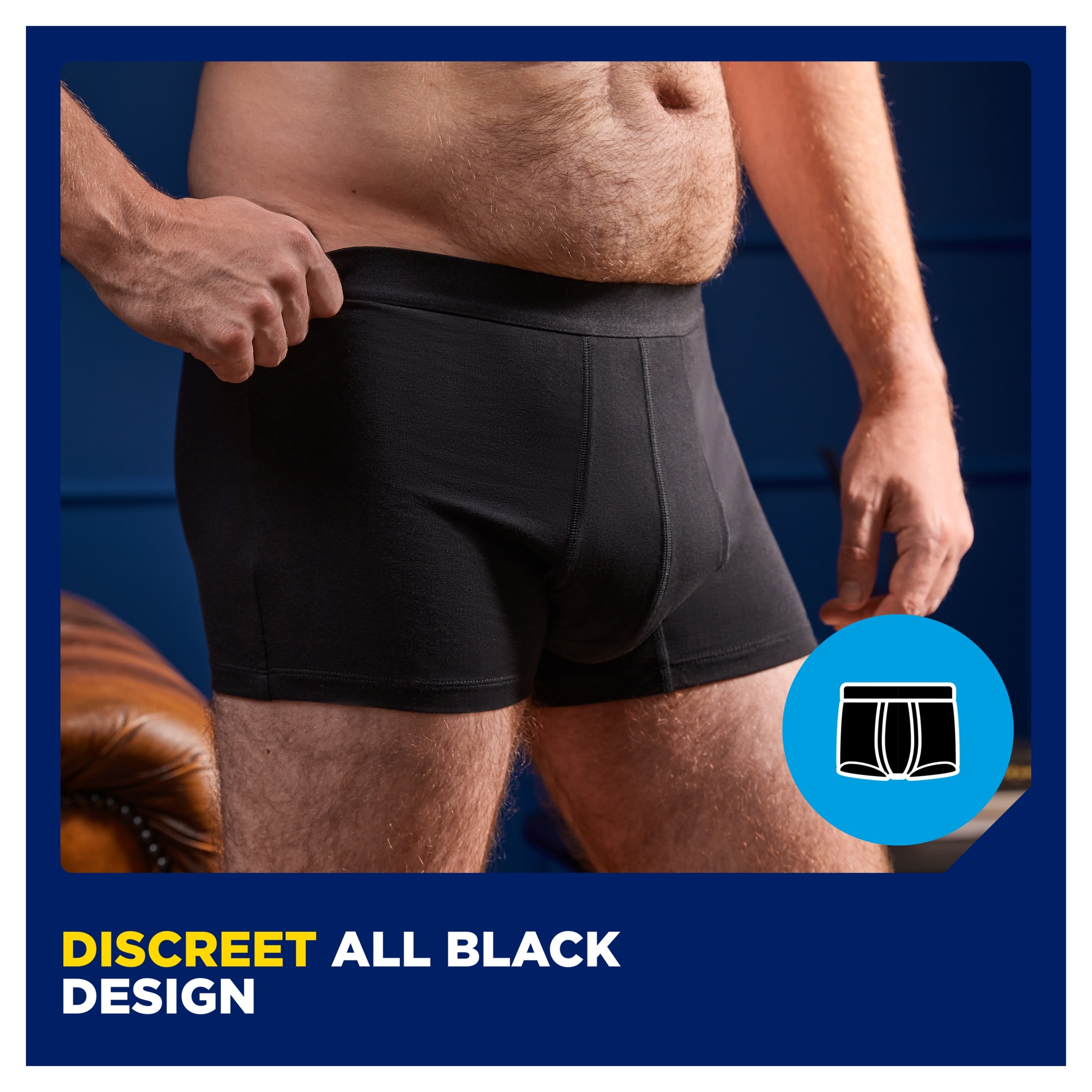 TENA MEN Washable Incontinence Boxer Black Size Large thumbnail 2