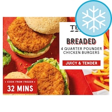 Tesco 4 Quarter Pounder Chicken Burger 454G