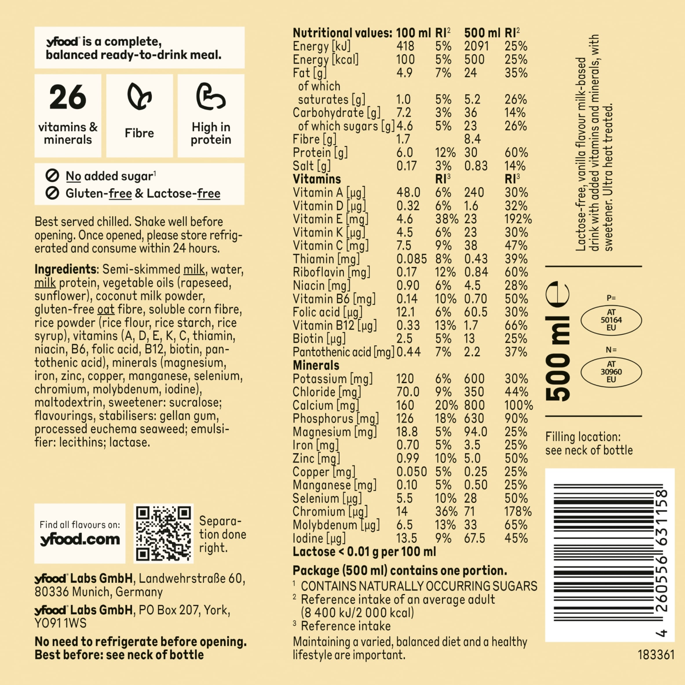 yfood Ready-to-Drink Complete Meal - Smooth Vanilla 500ml thumbnail 3