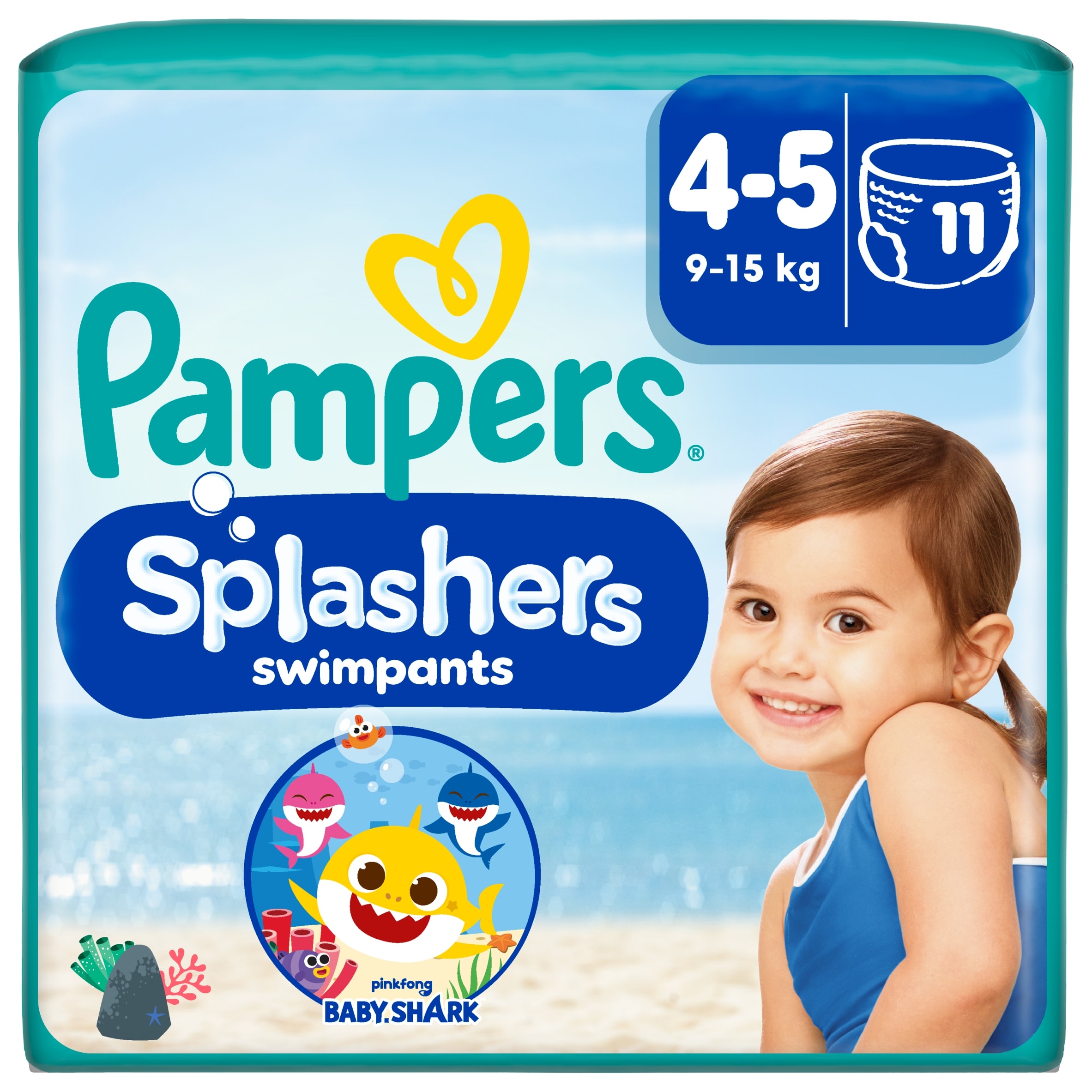 Pampers Splashers Swim Nappies, Size 4-5 (9-15kg)