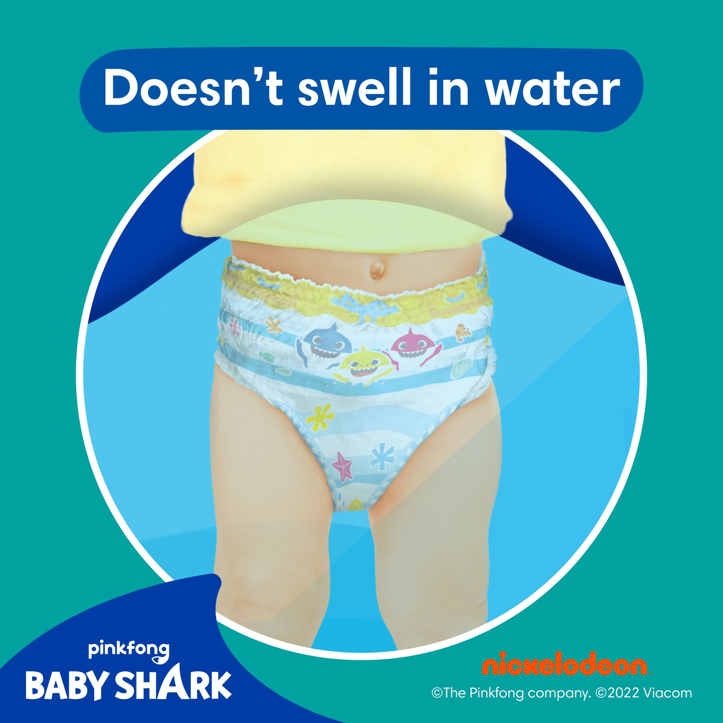 Pampers Splasher Baby Shark Size 4-5 Swim Nappies 11 Pack thumbnail 4