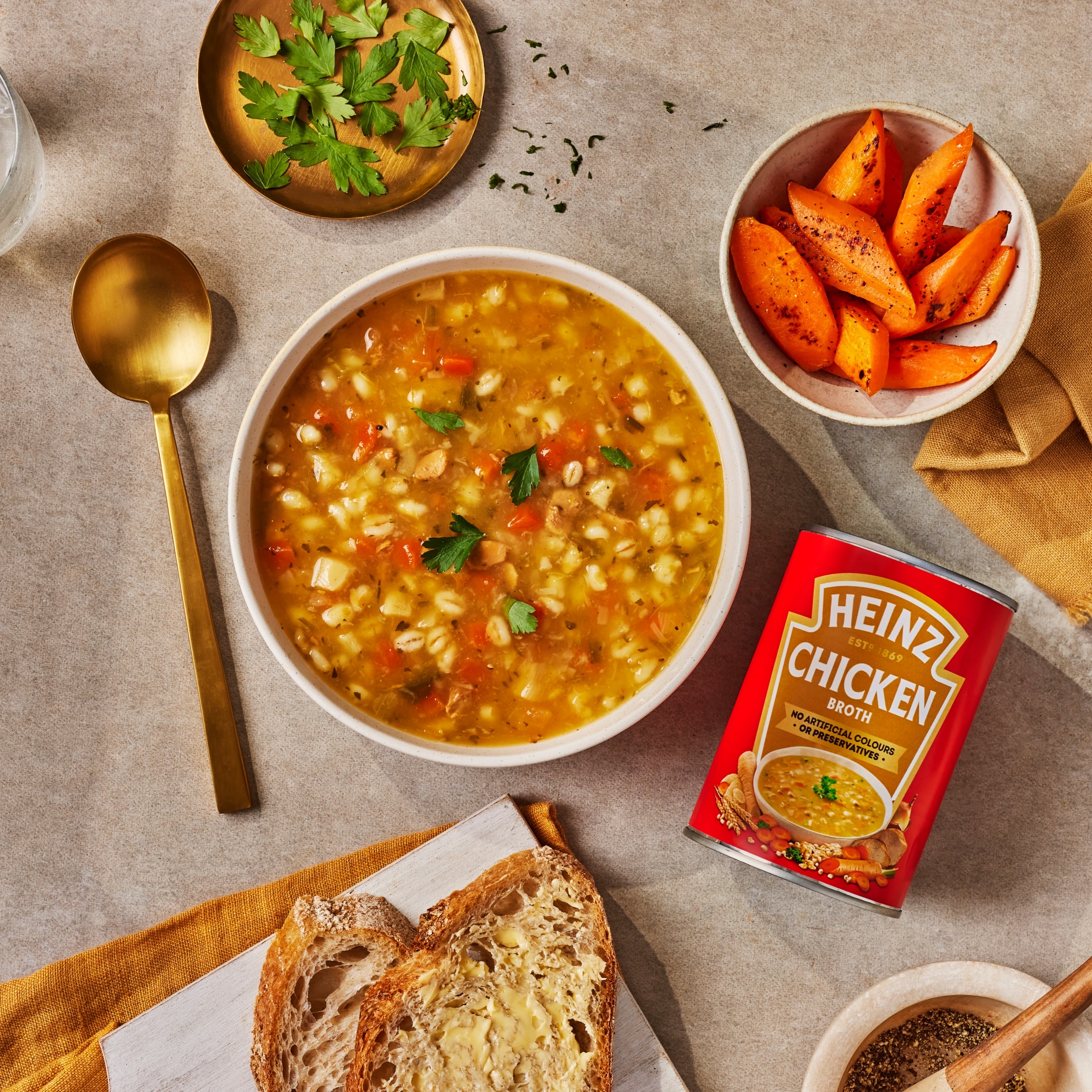 Heinz Chicken Broth Soup 400G thumbnail 3