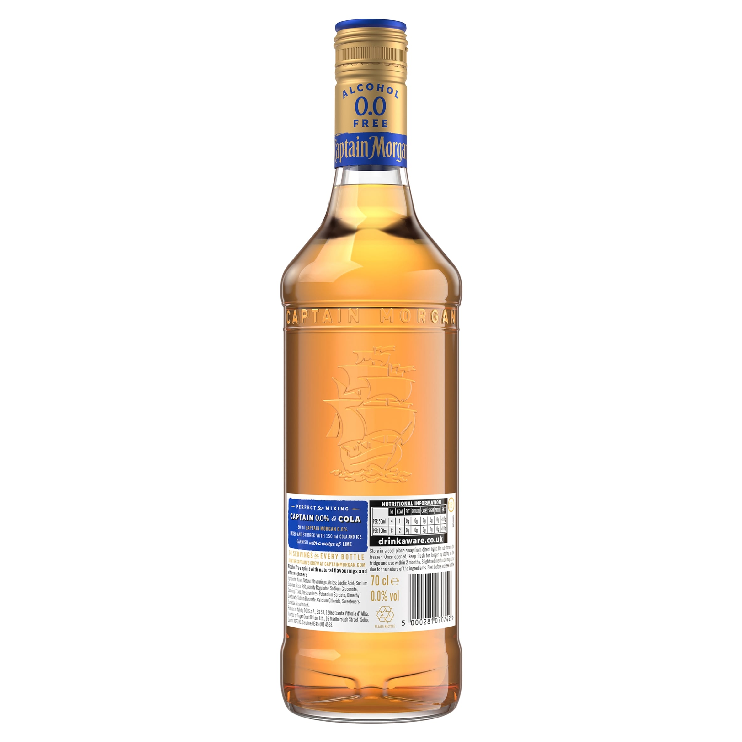 Captain Morgan Alcohol Free Spirit - Spiced Gold 70cl thumbnail 2