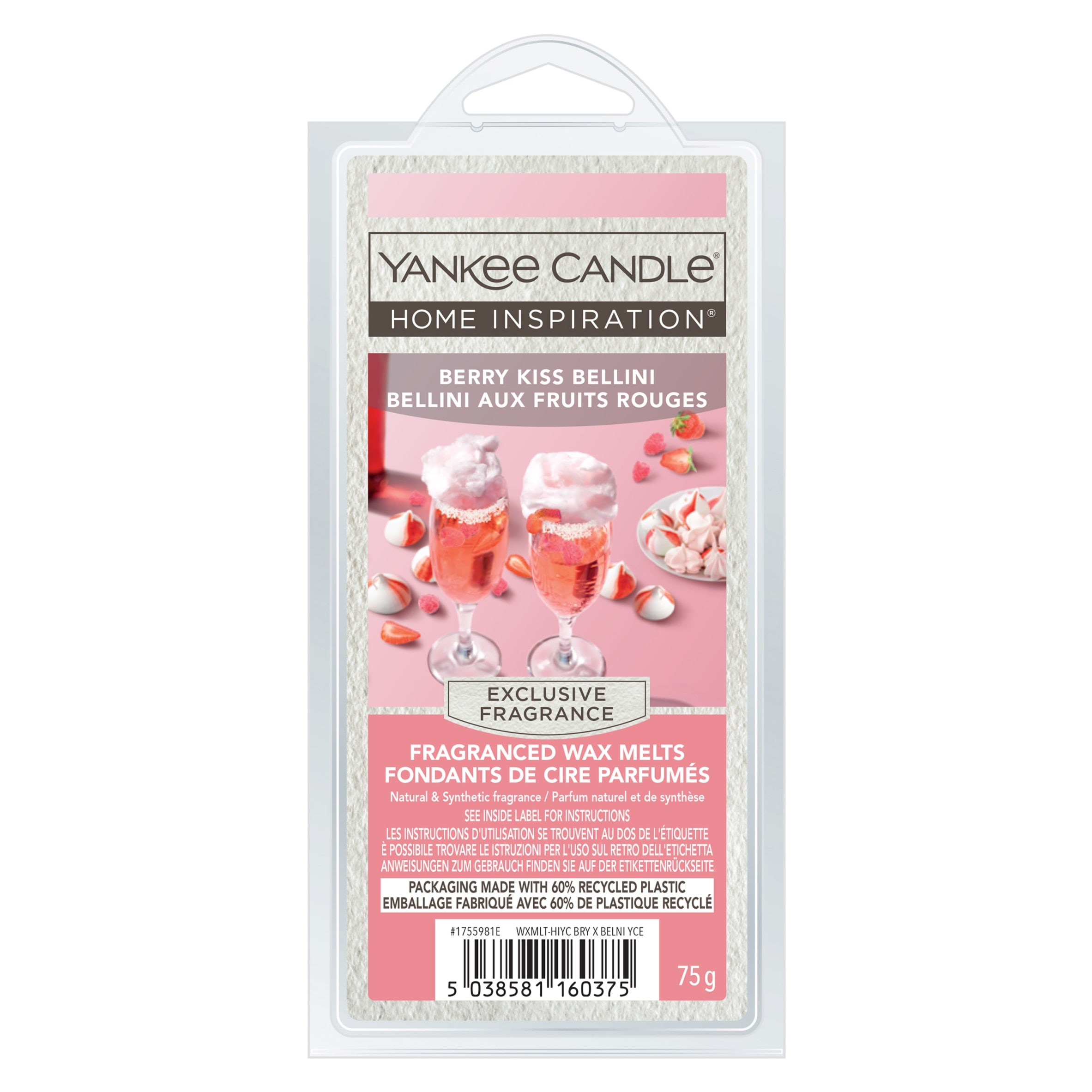 Yankee HI Berry Kiss Bellini Wax Melts 75g 