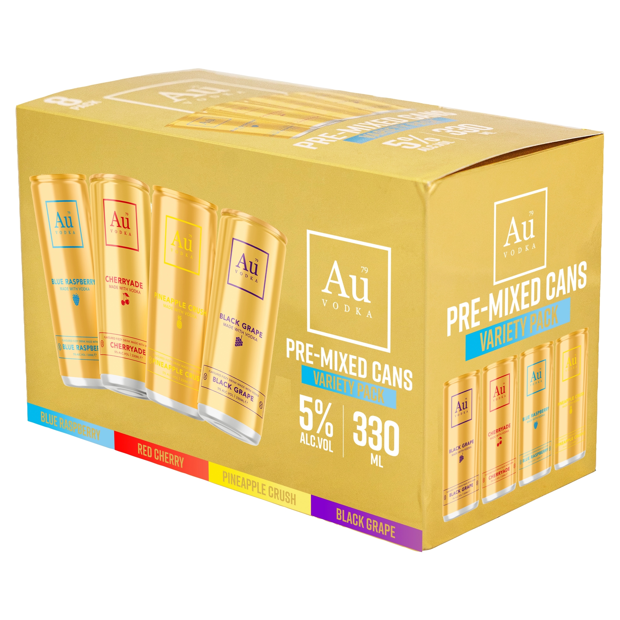 Au Vodka Party Pack 8 x 330ml