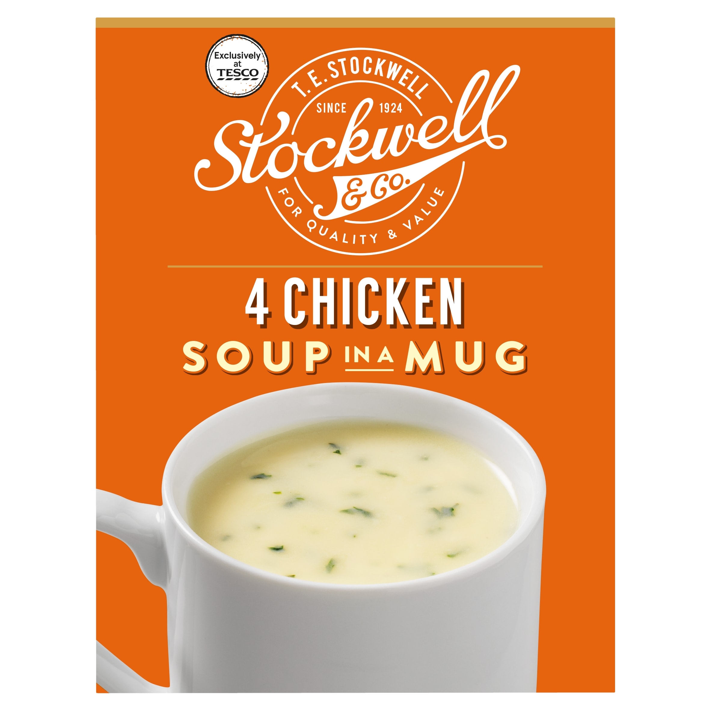 TESCO Stockwell & Co 4 Chicken Soup In A Mug 88g (4x22g)