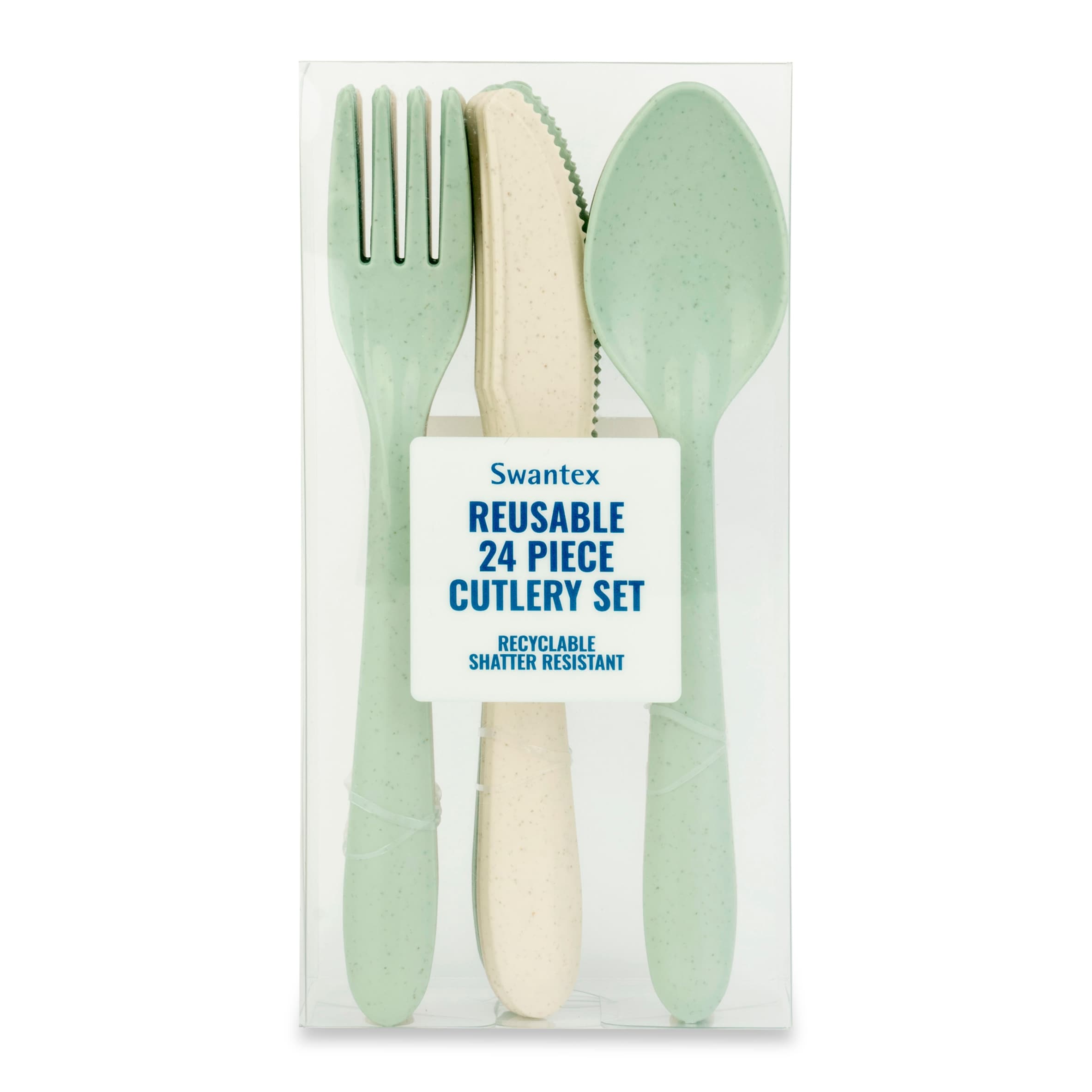 Swantex Reusable 24 Piece Cutlery Set