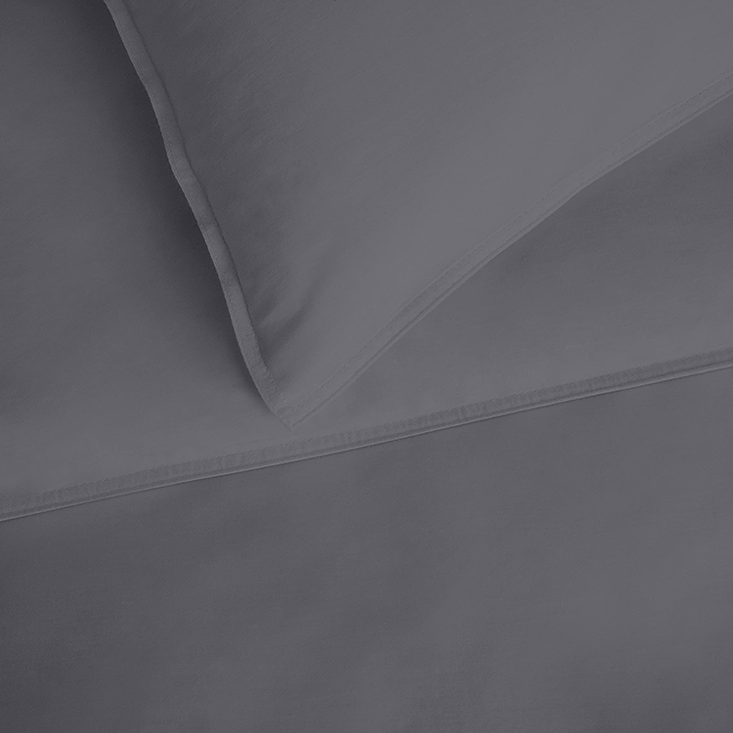 F&F Home Bedding 100% Cotton Oxford Edge Duvet Set Grey Single thumbnail 2