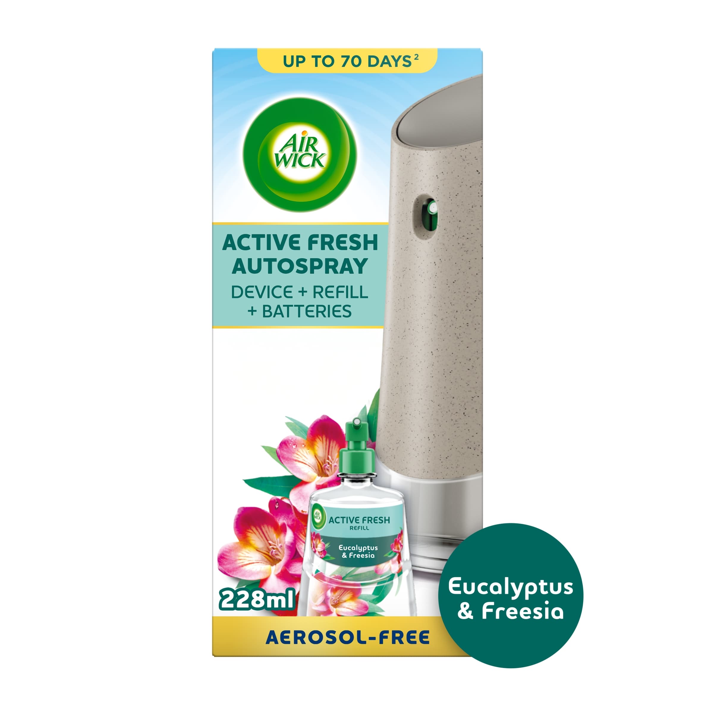 Air Wick Active Fresh Kit Eucalyptus & Freesia Air Freshener 228ml