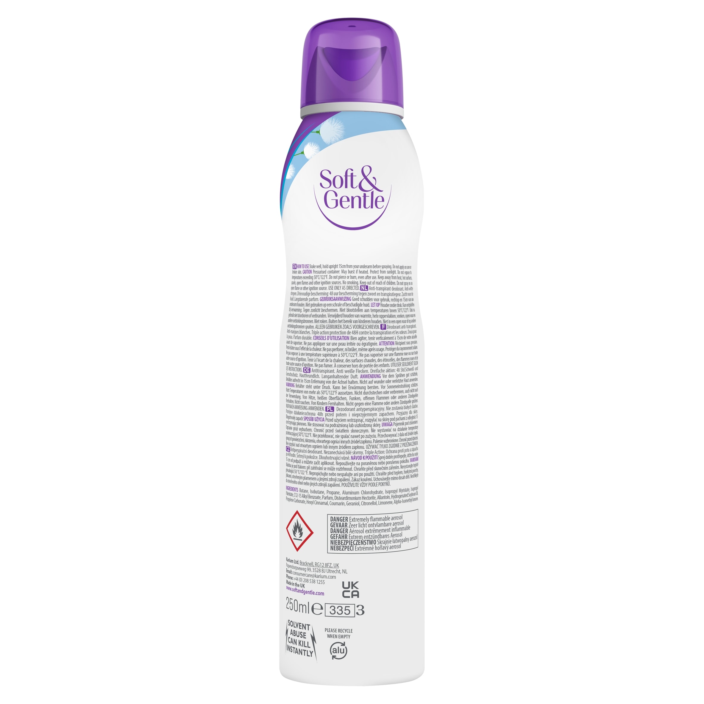 Soft & Gentle 48 Hour Cotton Touch Antiperspirant Deodorant 250Ml thumbnail 2