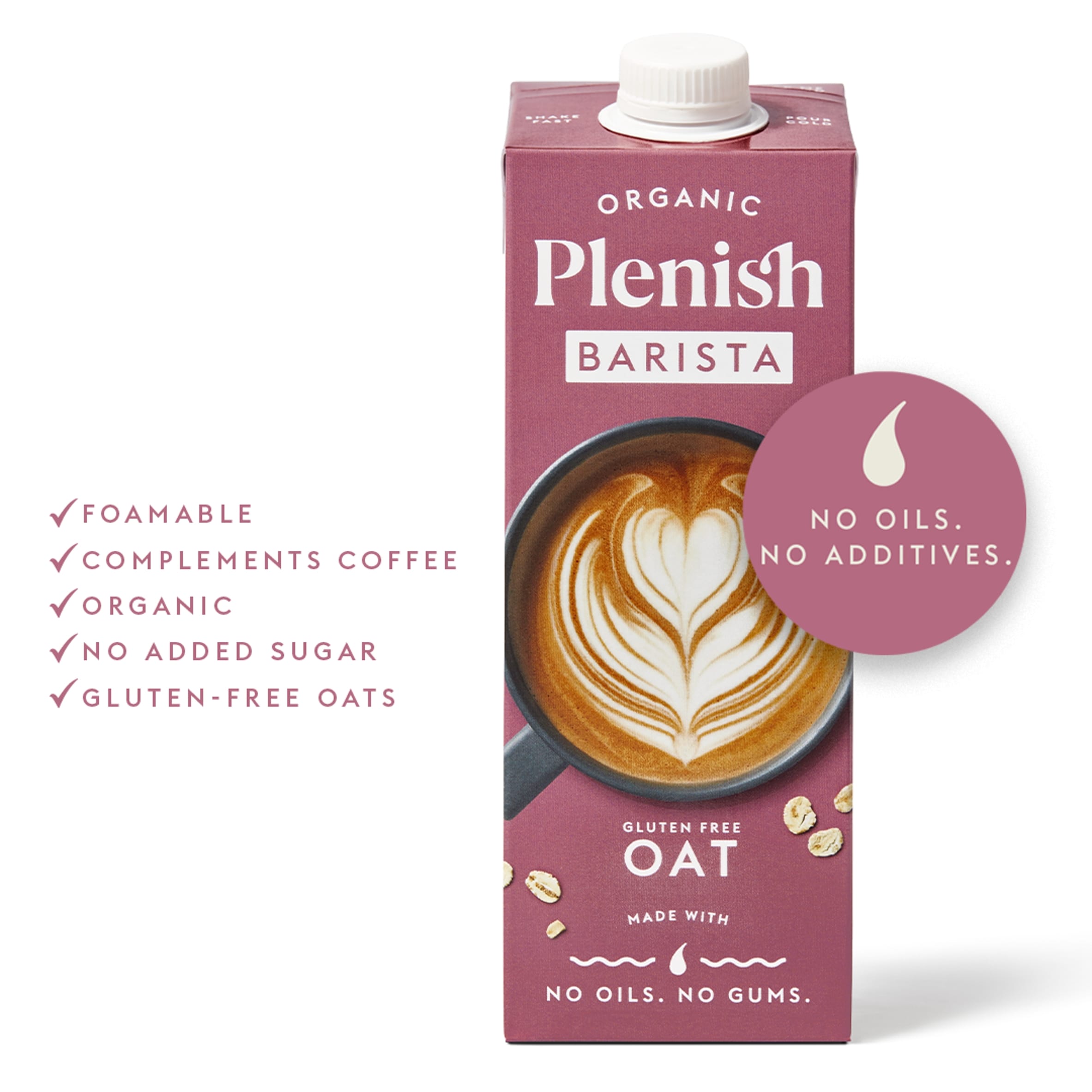 Plenish Organic Barista Gluten Free Oat Drink 1L thumbnail 3