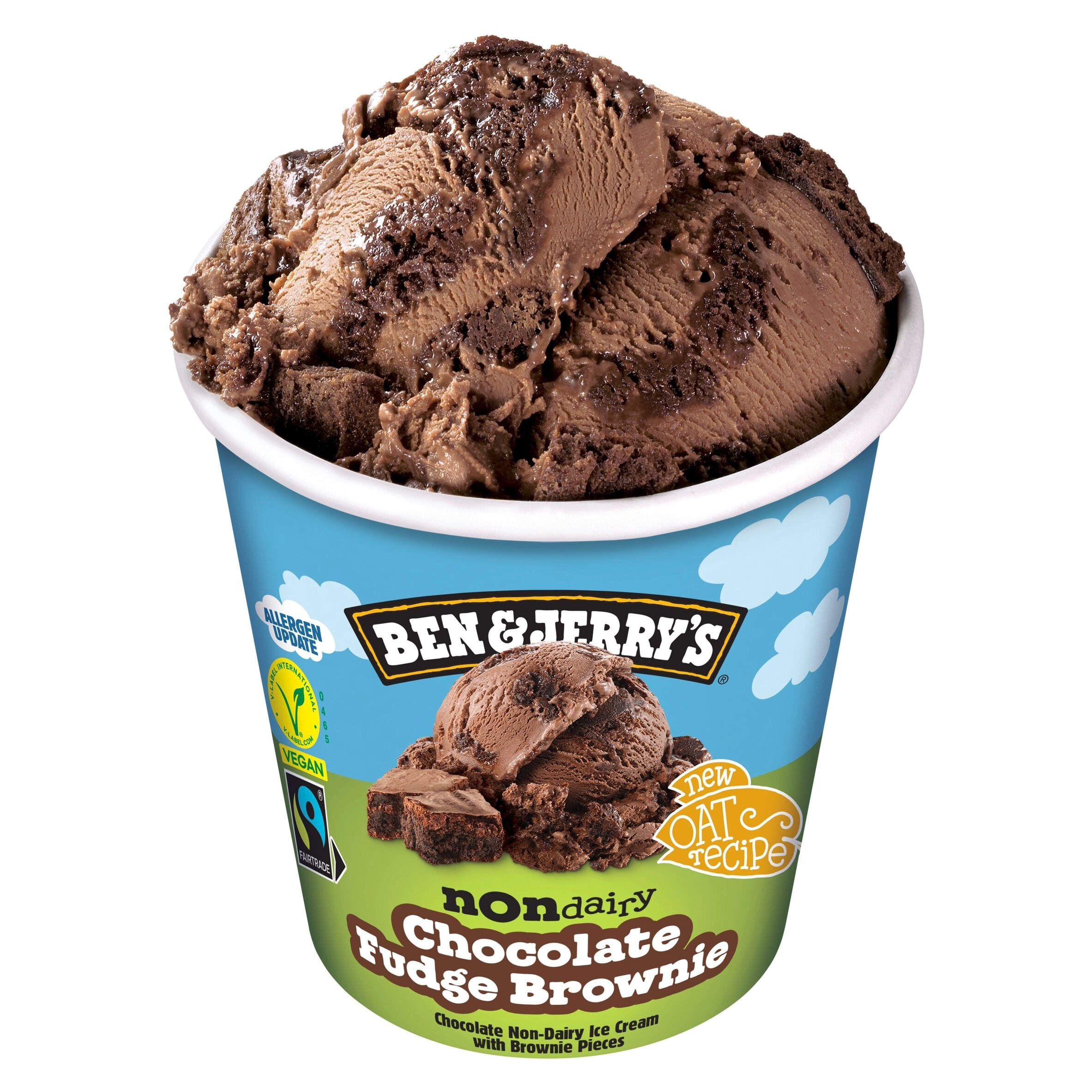Ben & Jerry’s Chocolate Fudge Brownie Non Dairy Ice Cream Tub 465ml thumbnail 4