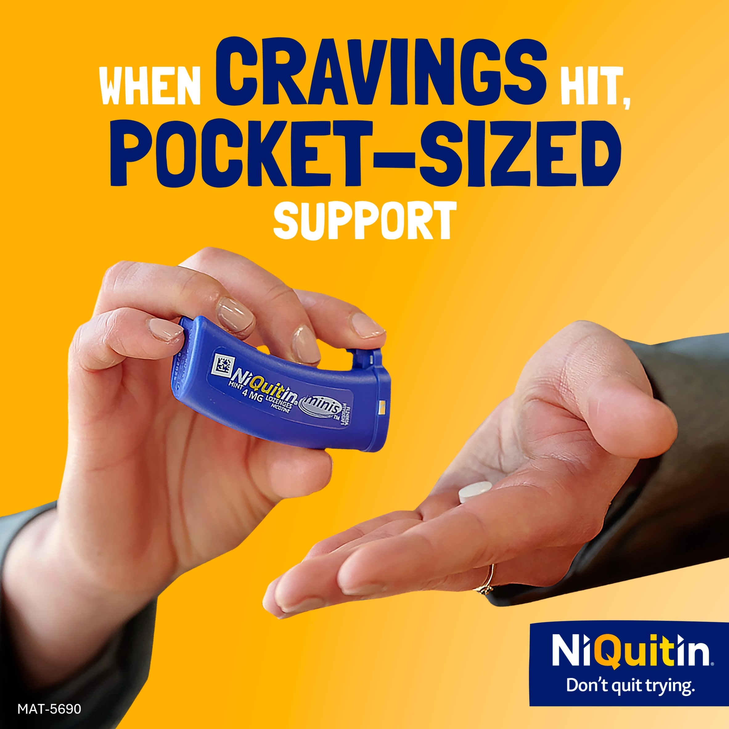 NiQuitin Mini's 2mg Nicotine Lozenges - Mint 60s thumbnail 5
