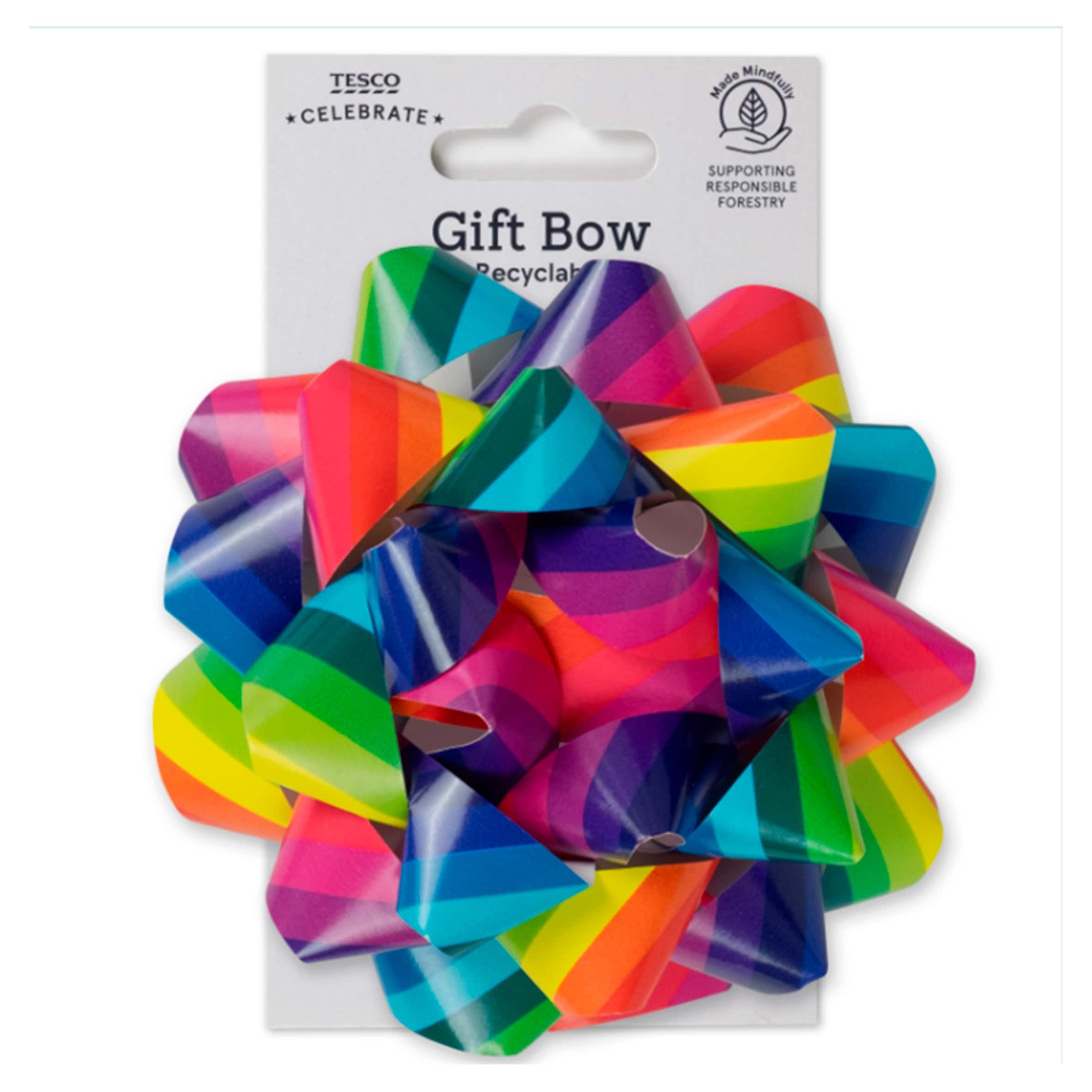 T. Rainbow stripe Bow