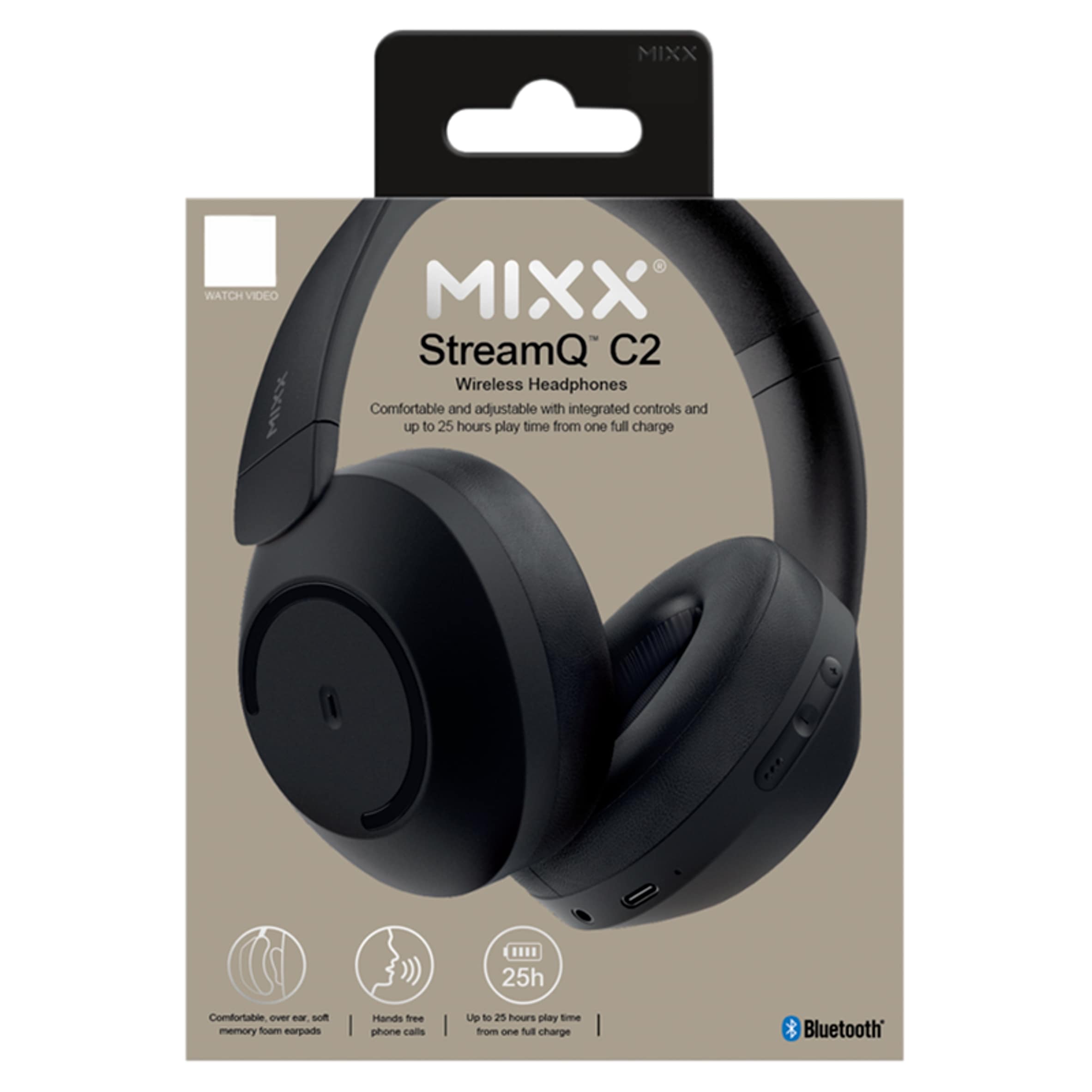 Mixx StreamQ C2 Black Wireless Headphones