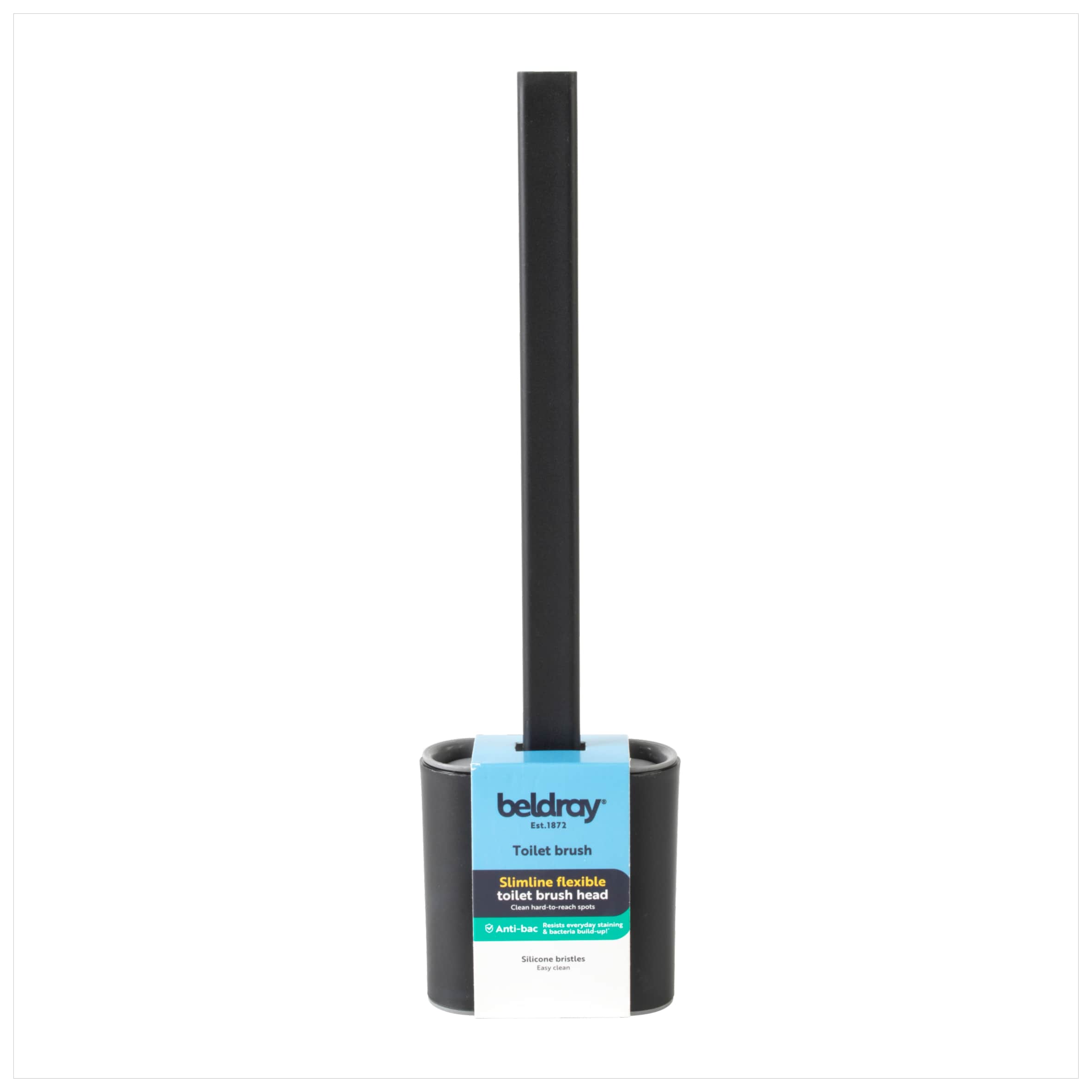 Beldray Black Antibacterial Slimline Toilet Brush