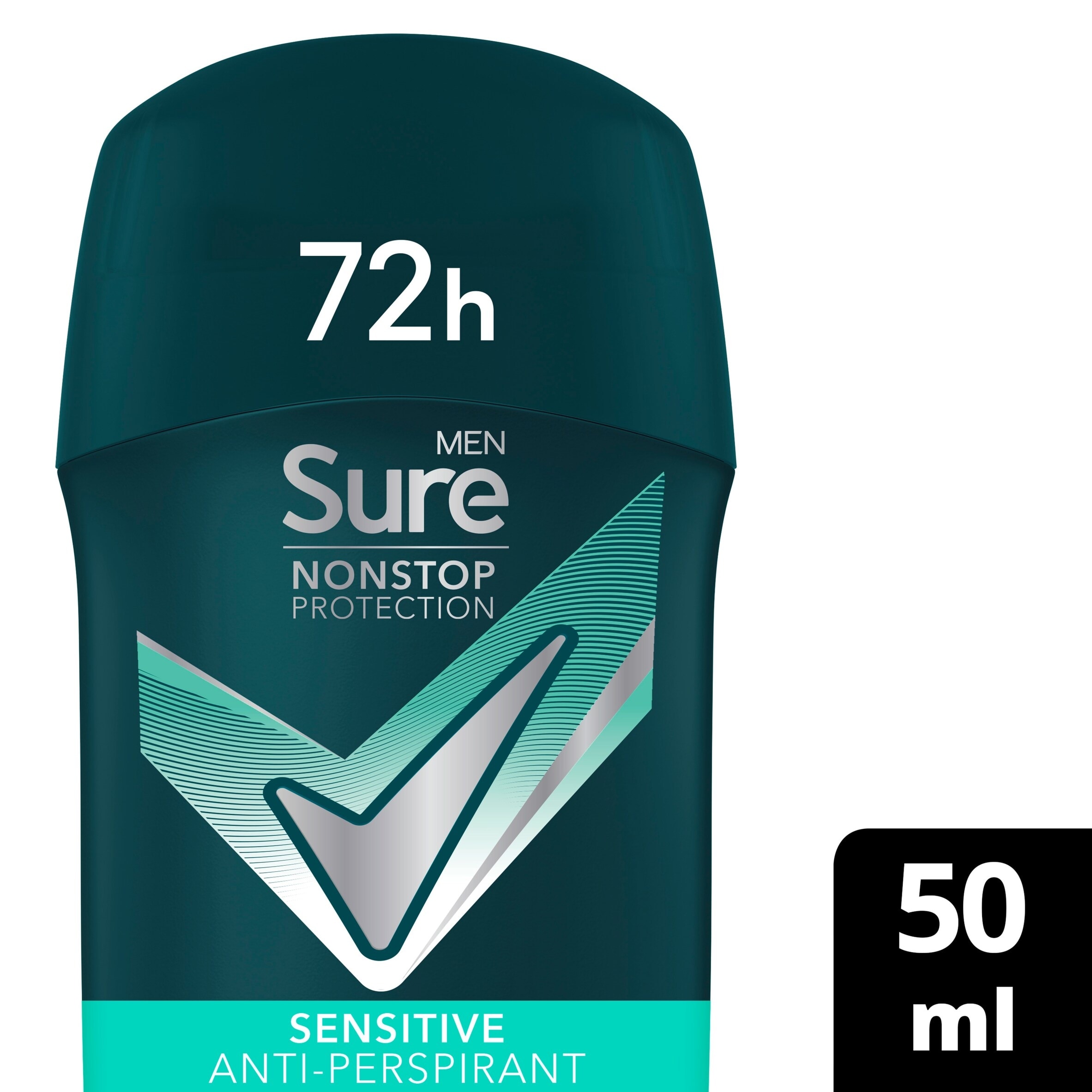 Sure Men Nonstop Protection 72h Sensitive Antiperspirant Deodorant Stick 50ml